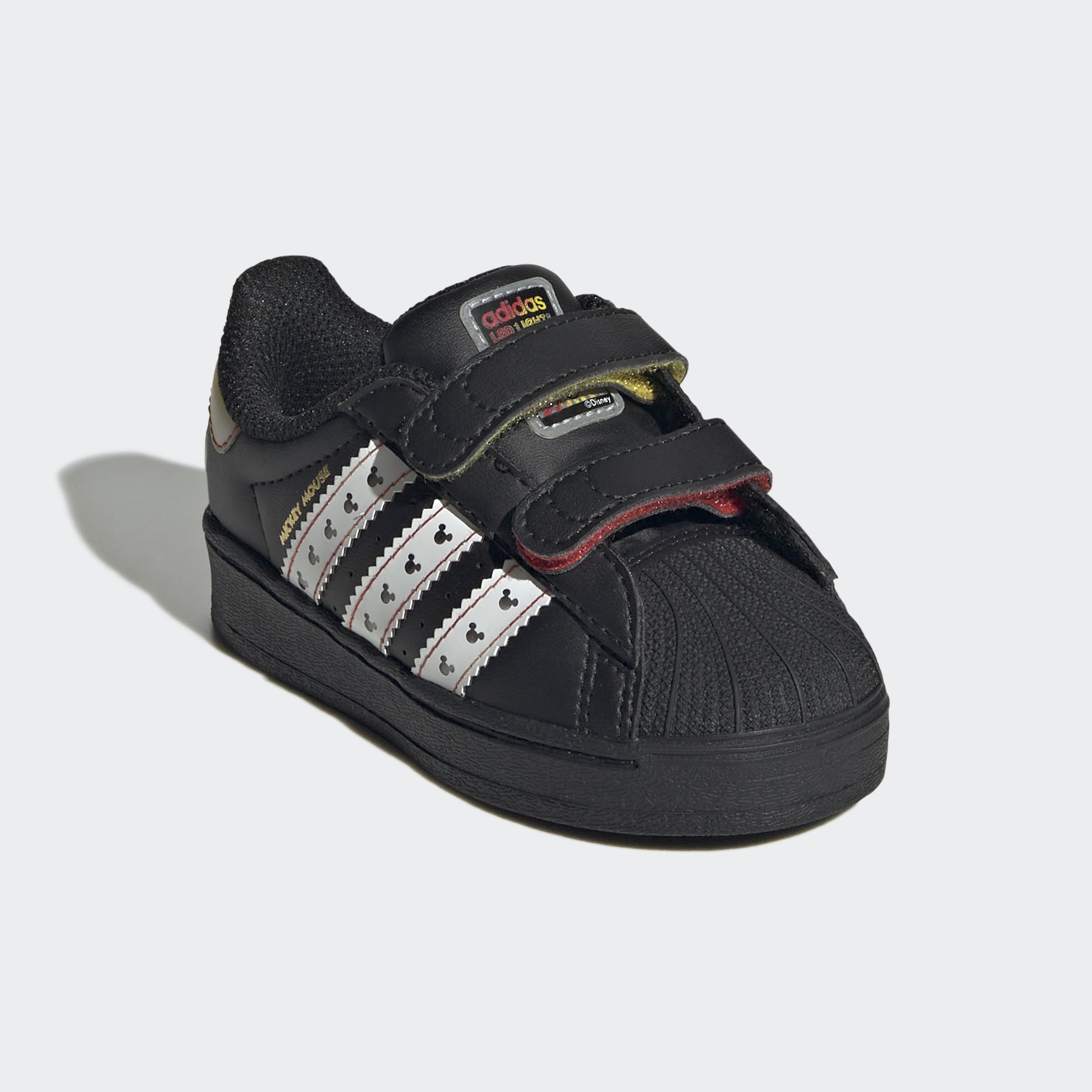Toddlers adidas Originals Disney Superstar LED Lights Comfort Closure Shoes Black