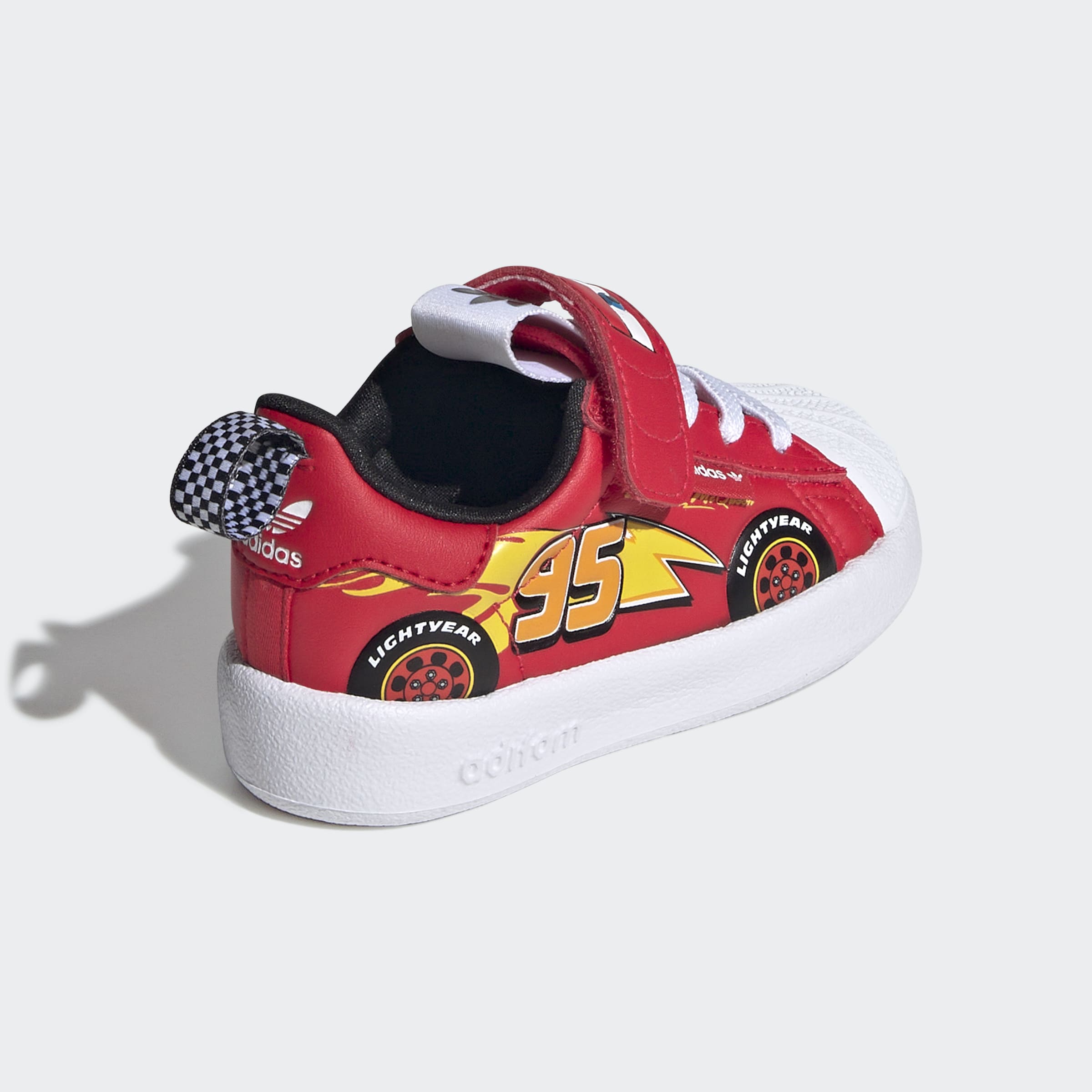 Toddlers adidas Originals Pixar Cars Adifom Superstar 360 Shoes Pure Ruby