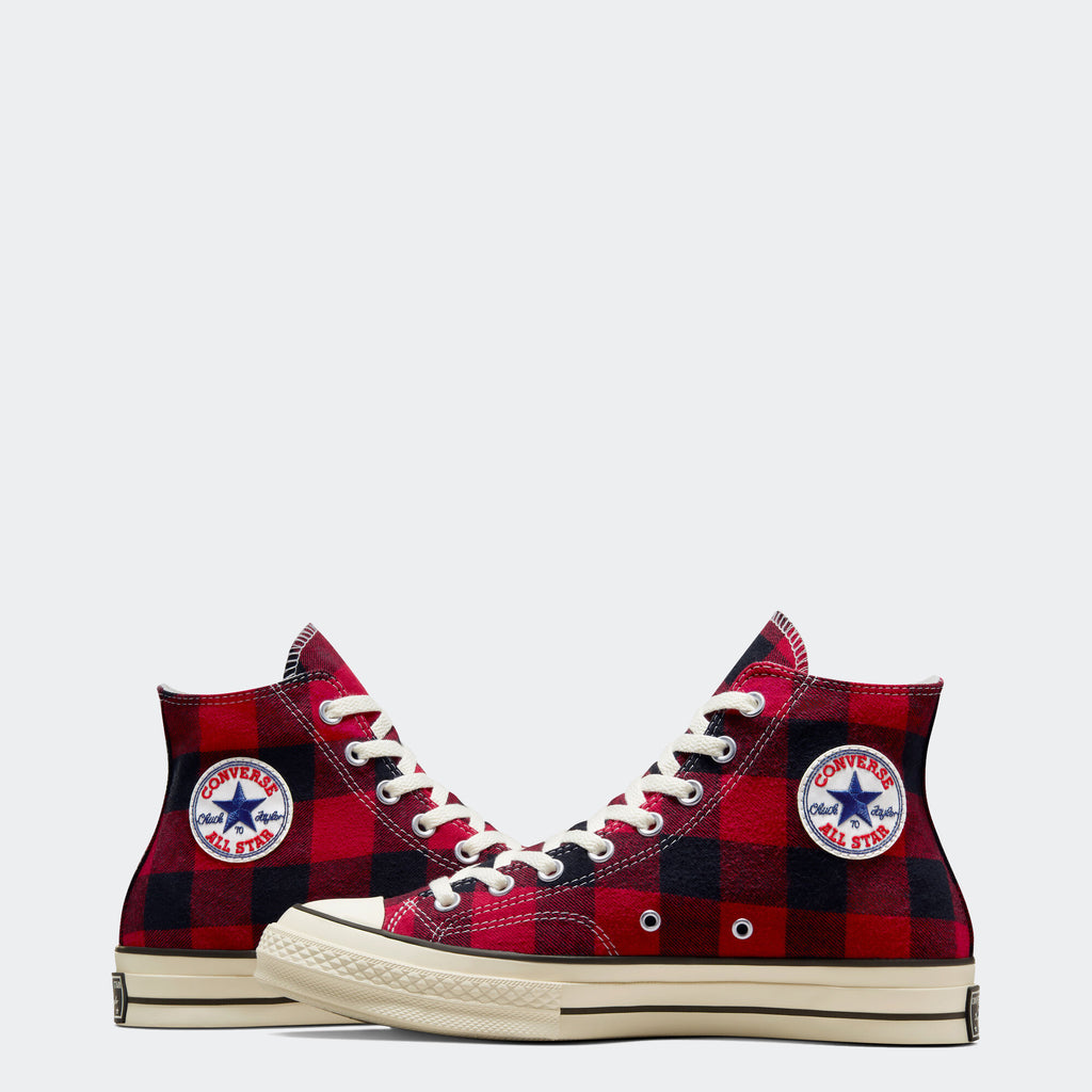 Unisex Converse Chuck 70 Upcycled Red Flannel