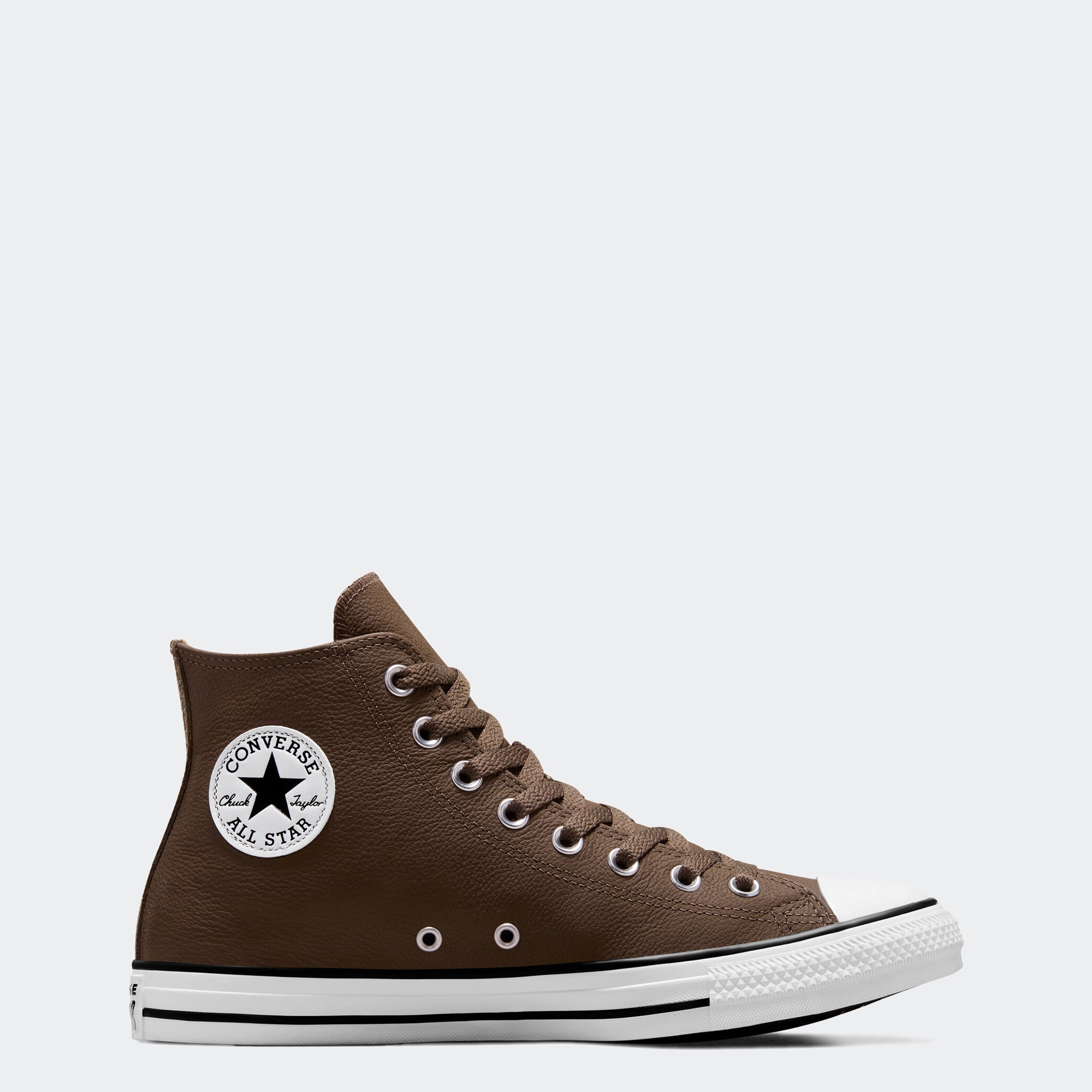 Mens Brown Converse All Star Hi Faux Leather Trainers