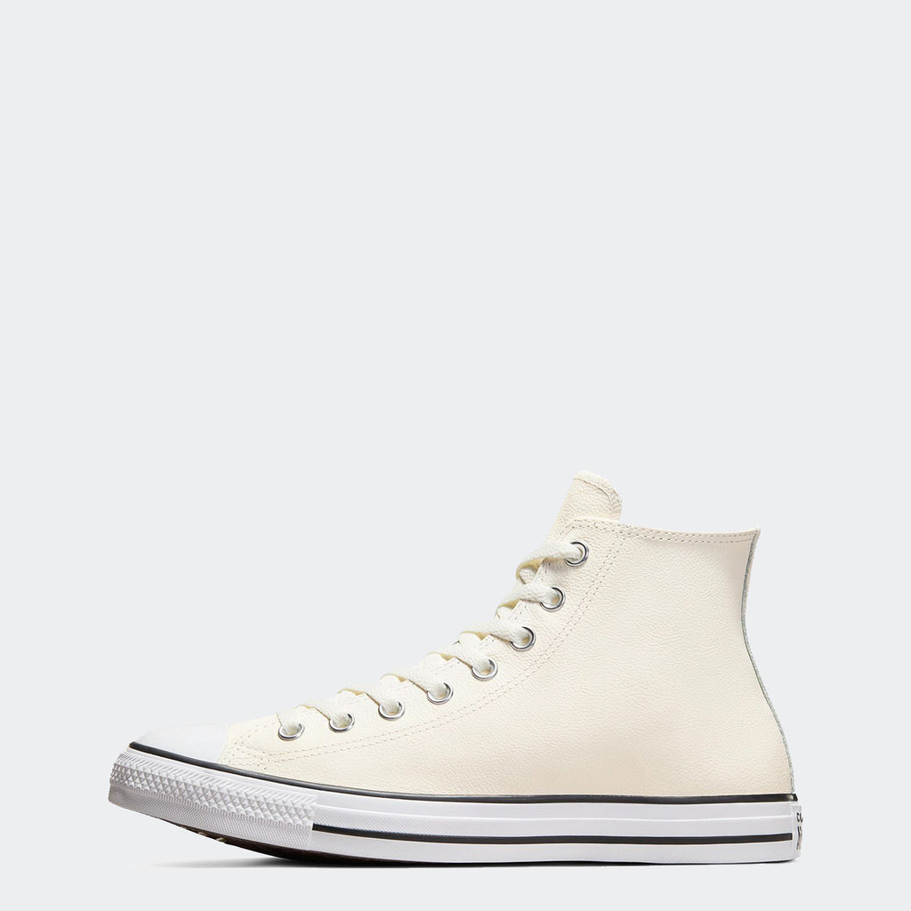 Unisex Converse Chuck Taylor All Star Leather High Top Shoes Egret