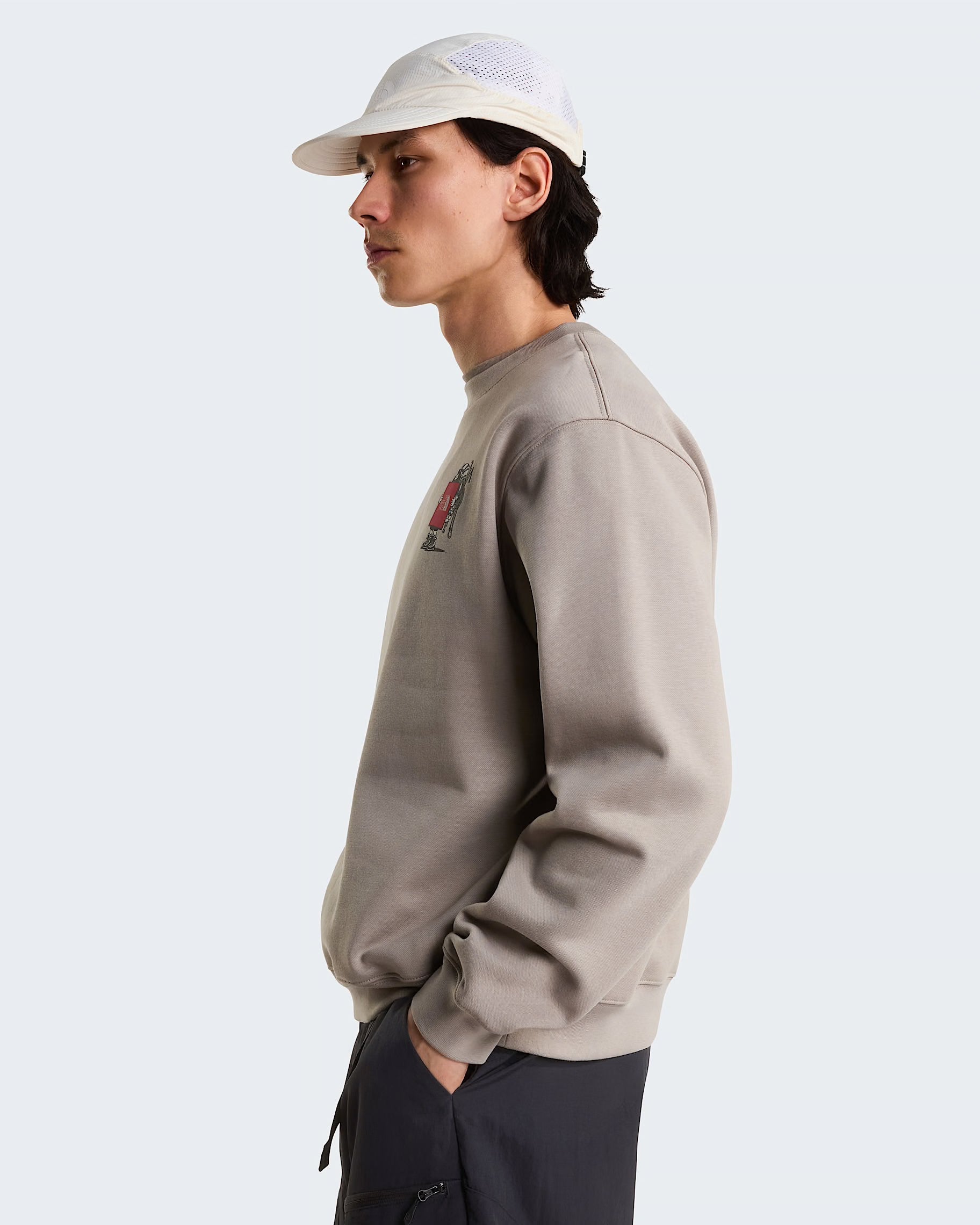 Unisex The North Face Gear Up Get Out Relaxed Sweatshirt Stone Slab