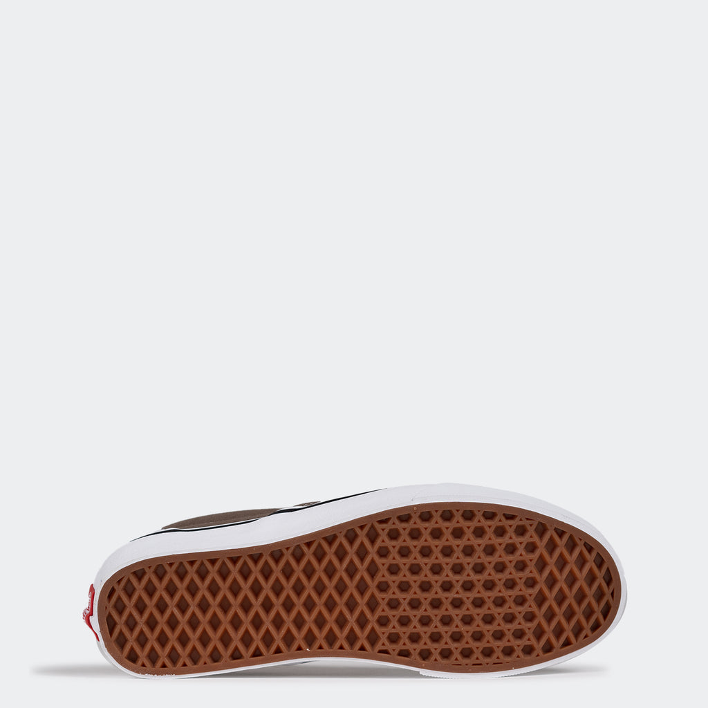 Unisex Vans Checkerboard Slip-On Shoes Walnut