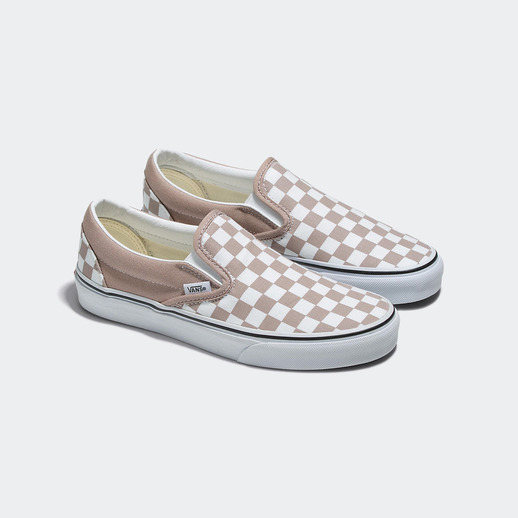 Unisex Vans Classic Slip-On Checkerboard Shoes French Oak