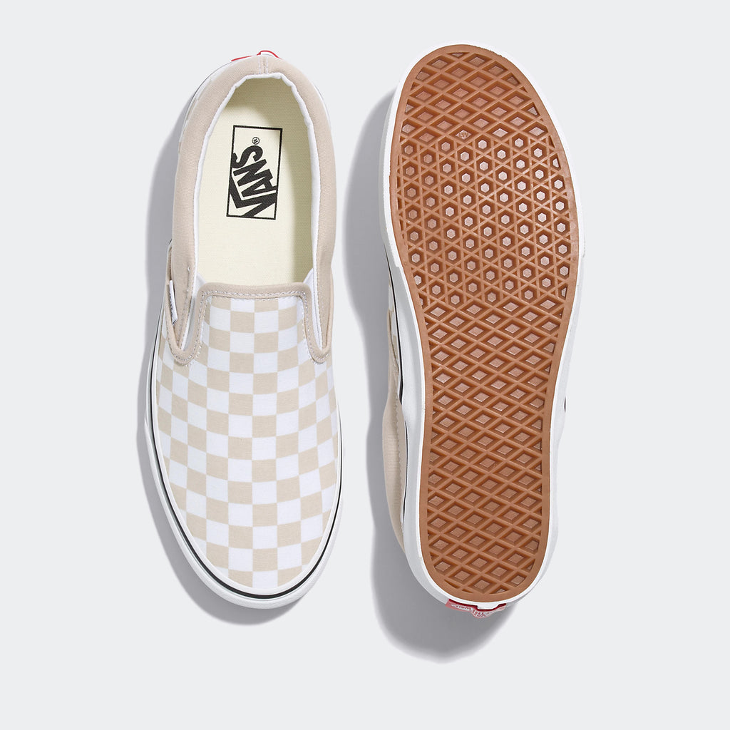 Unisex Vans Classic Slip-On Checkerboard Shoes French Oak