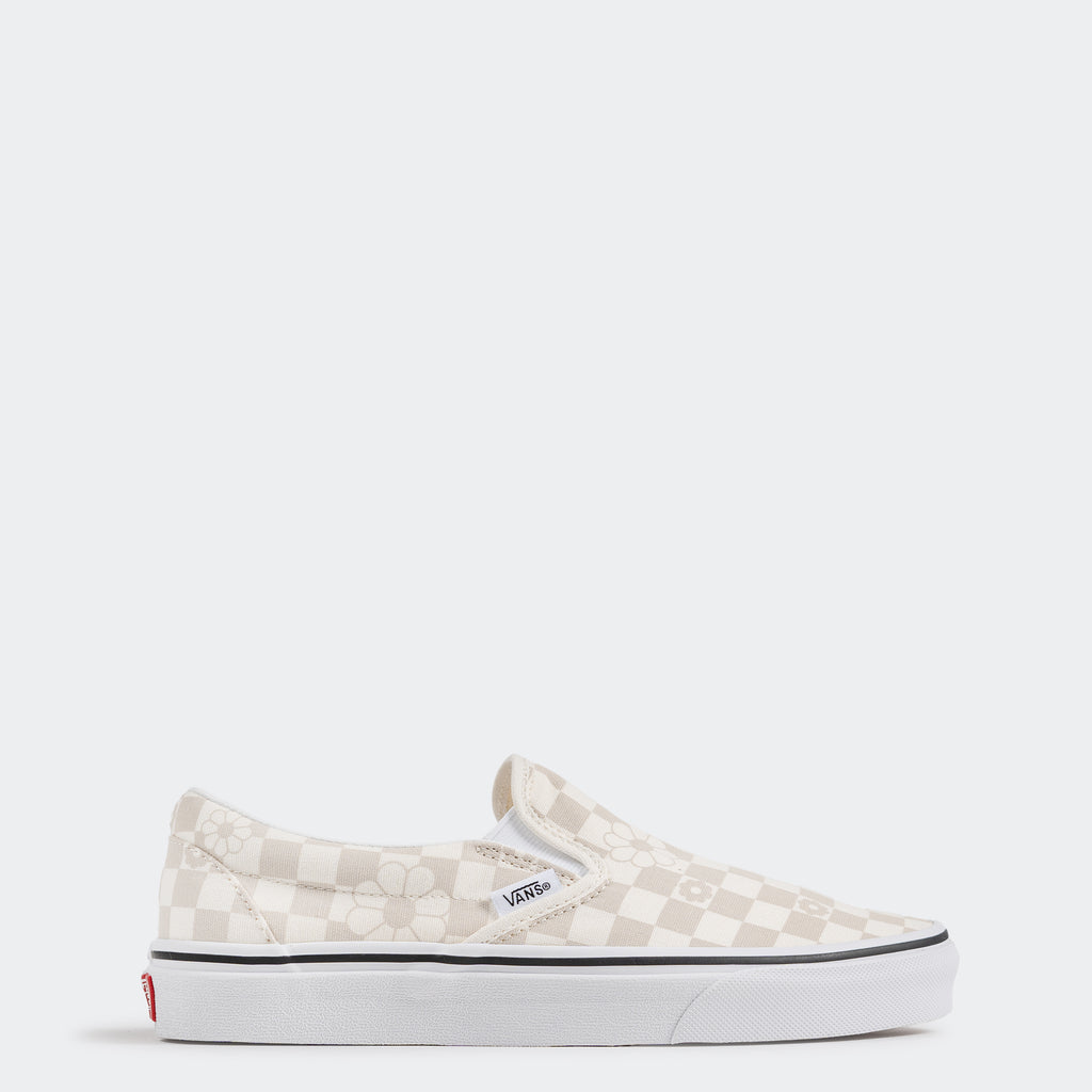 Unisex Vans Classic Slip-On Checkerboard Shoes Marshmallow