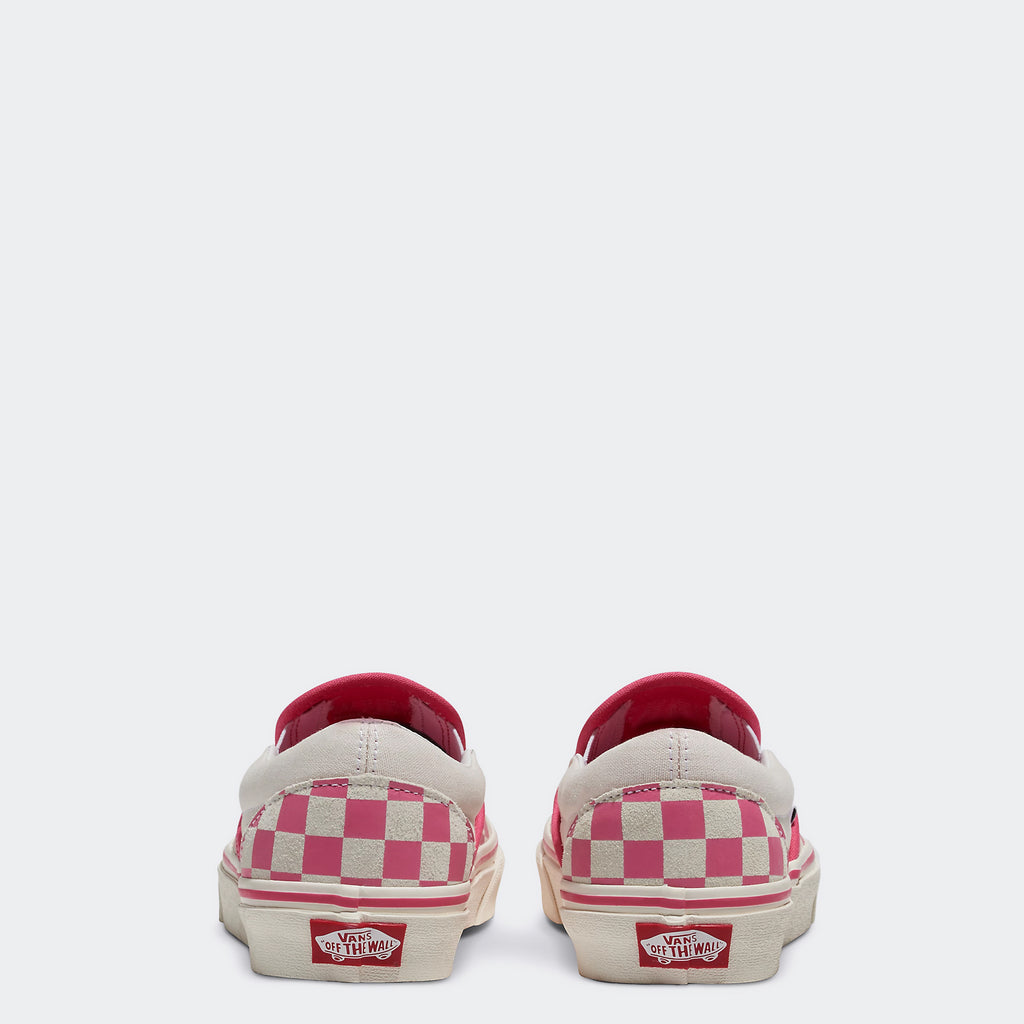 Unisex Vans Classic Slip-On Checkerboard Shoes Pink/True White