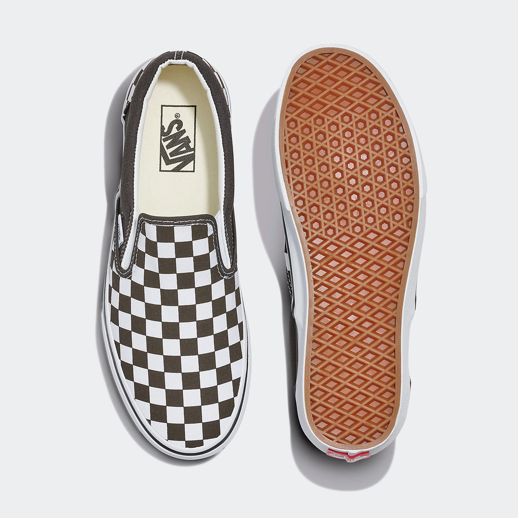 Unisex Vans Classic Slip-On Checkerboard Shoes Turkish Coffee Brown