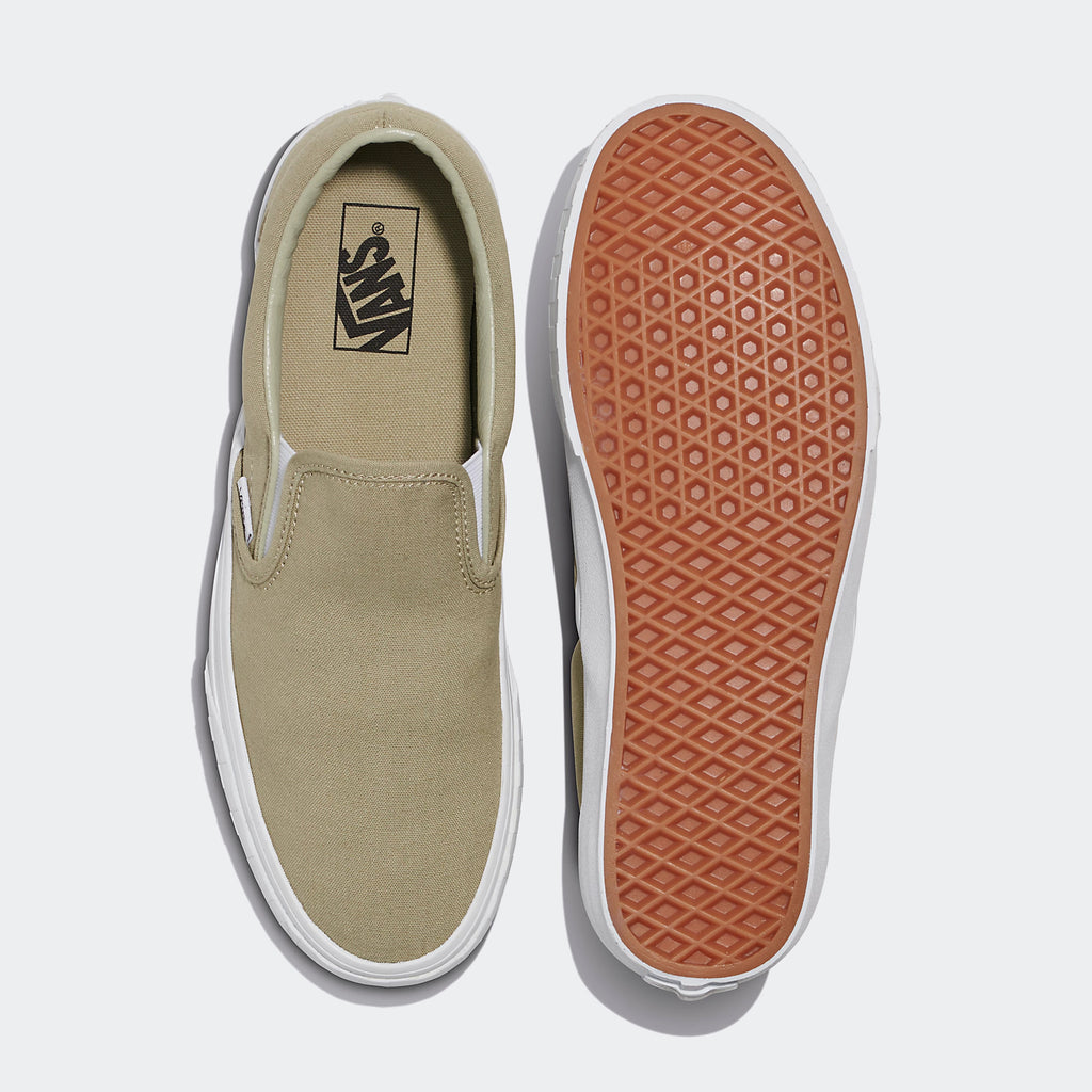 Unisex Vans Classic Slip-On Shoes Bumper Khaki