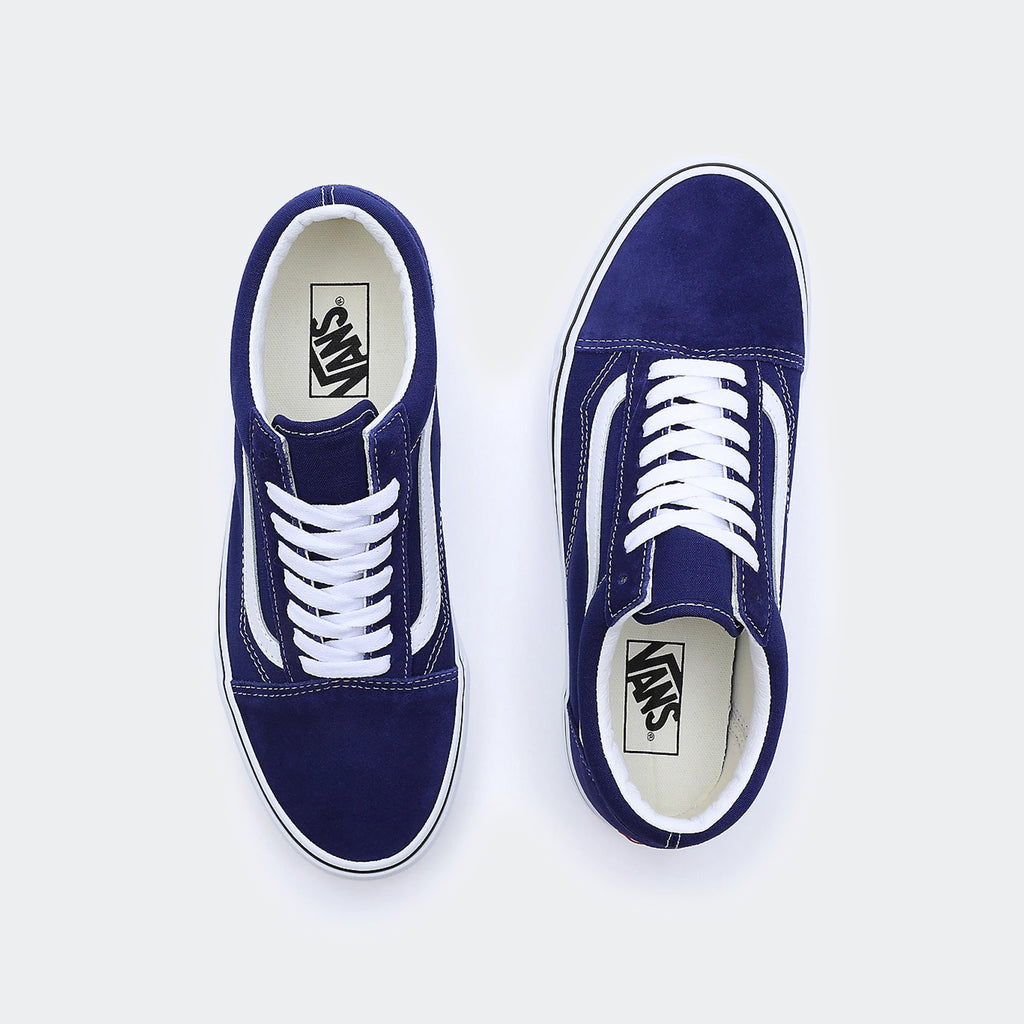 Unisex Vans Canvas Old Skool Shoes Theory Blue