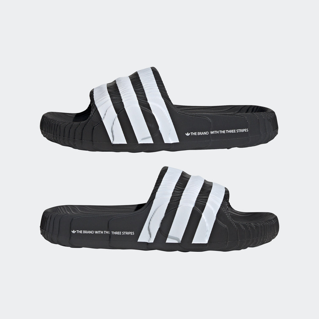 Unisex adidas Originals Adilette 22 Slides Black White