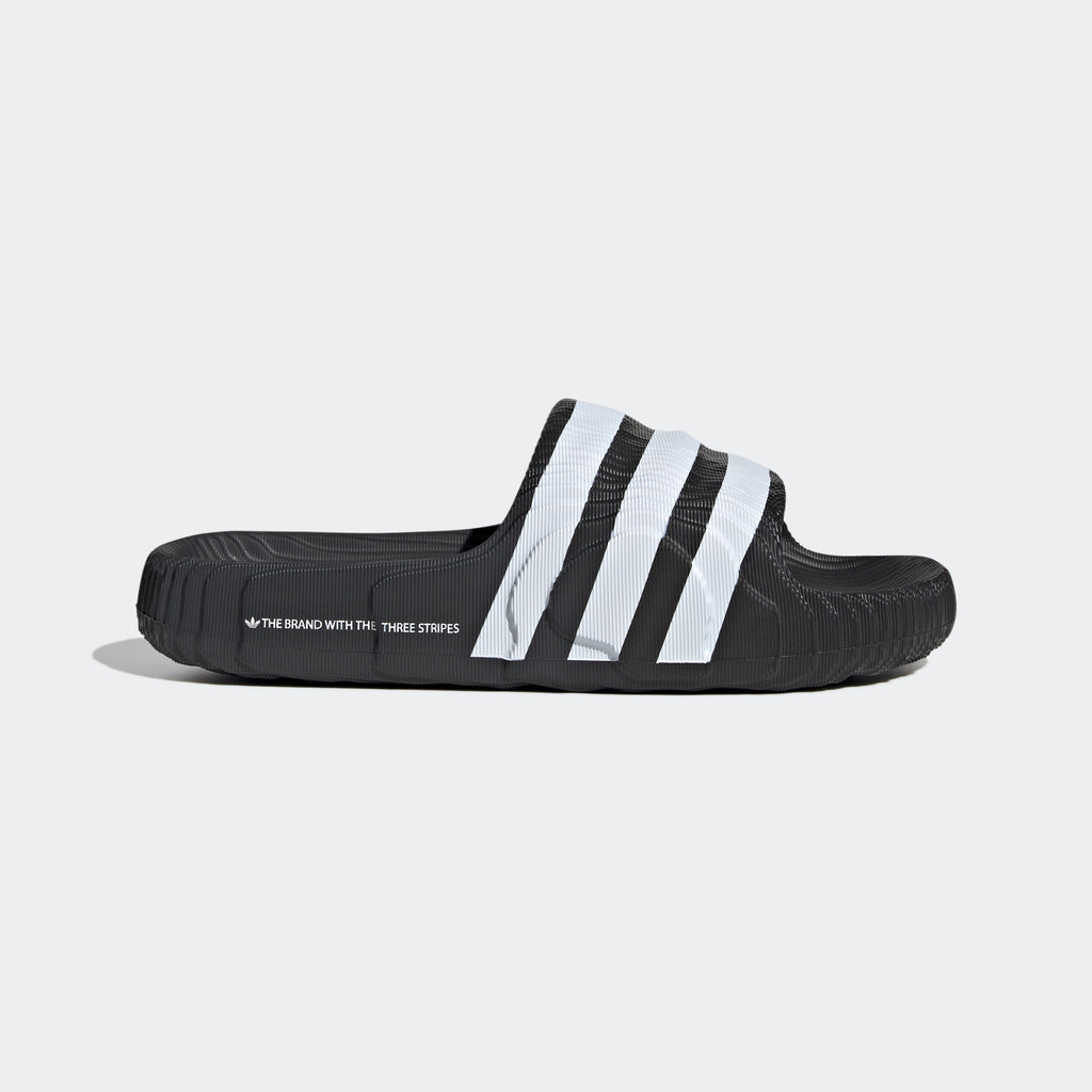 Unisex adidas Originals Adilette 22 Slides Black White