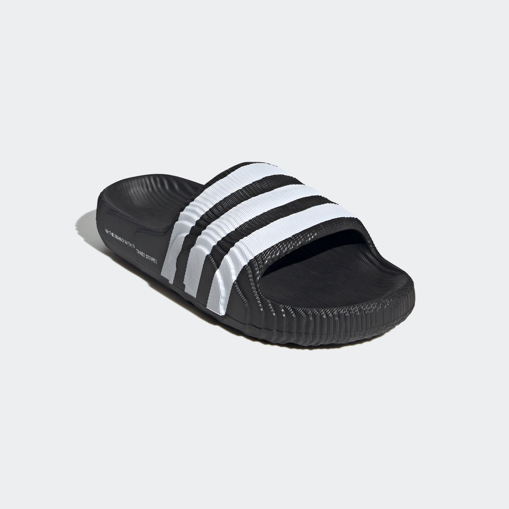 Unisex adidas Originals Adilette 22 Slides Black White