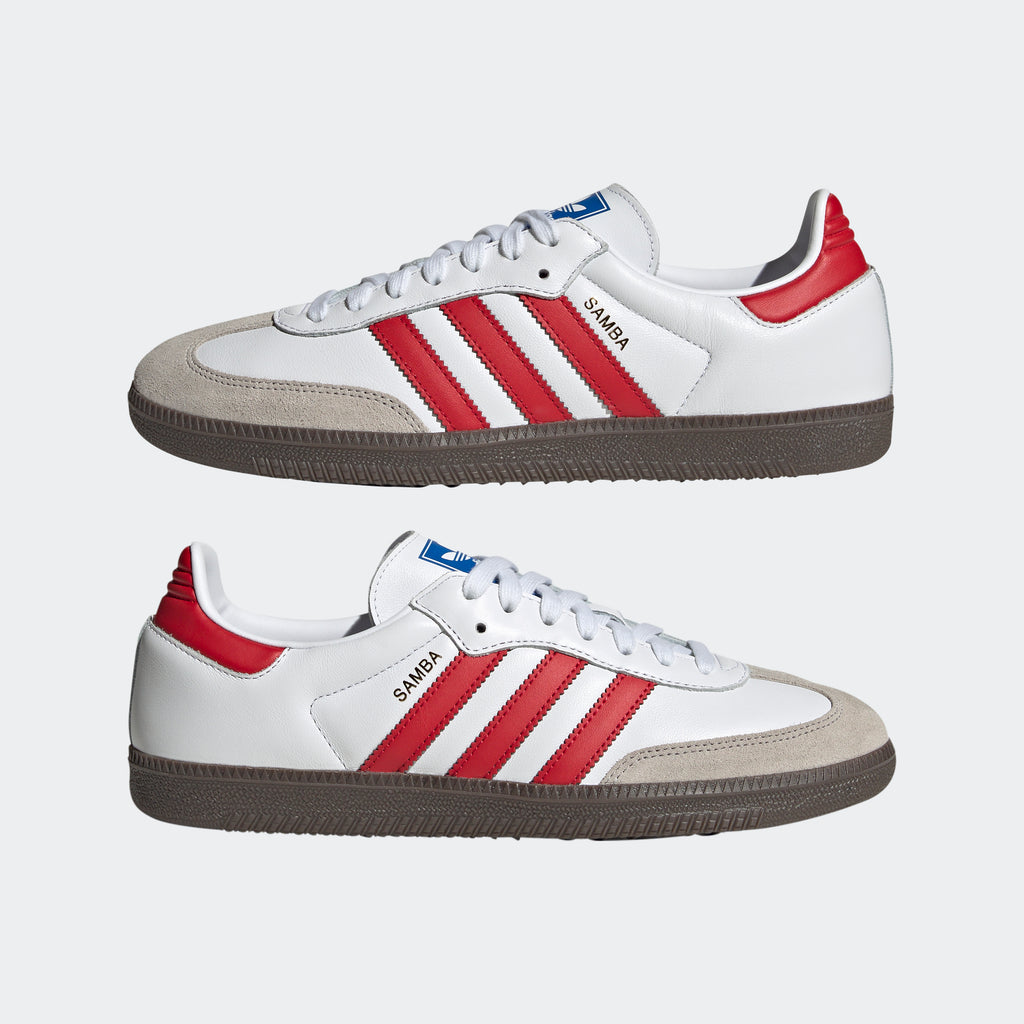 Unisex adidas Originals Samba OG Shoes Cloud White Better Scarlet