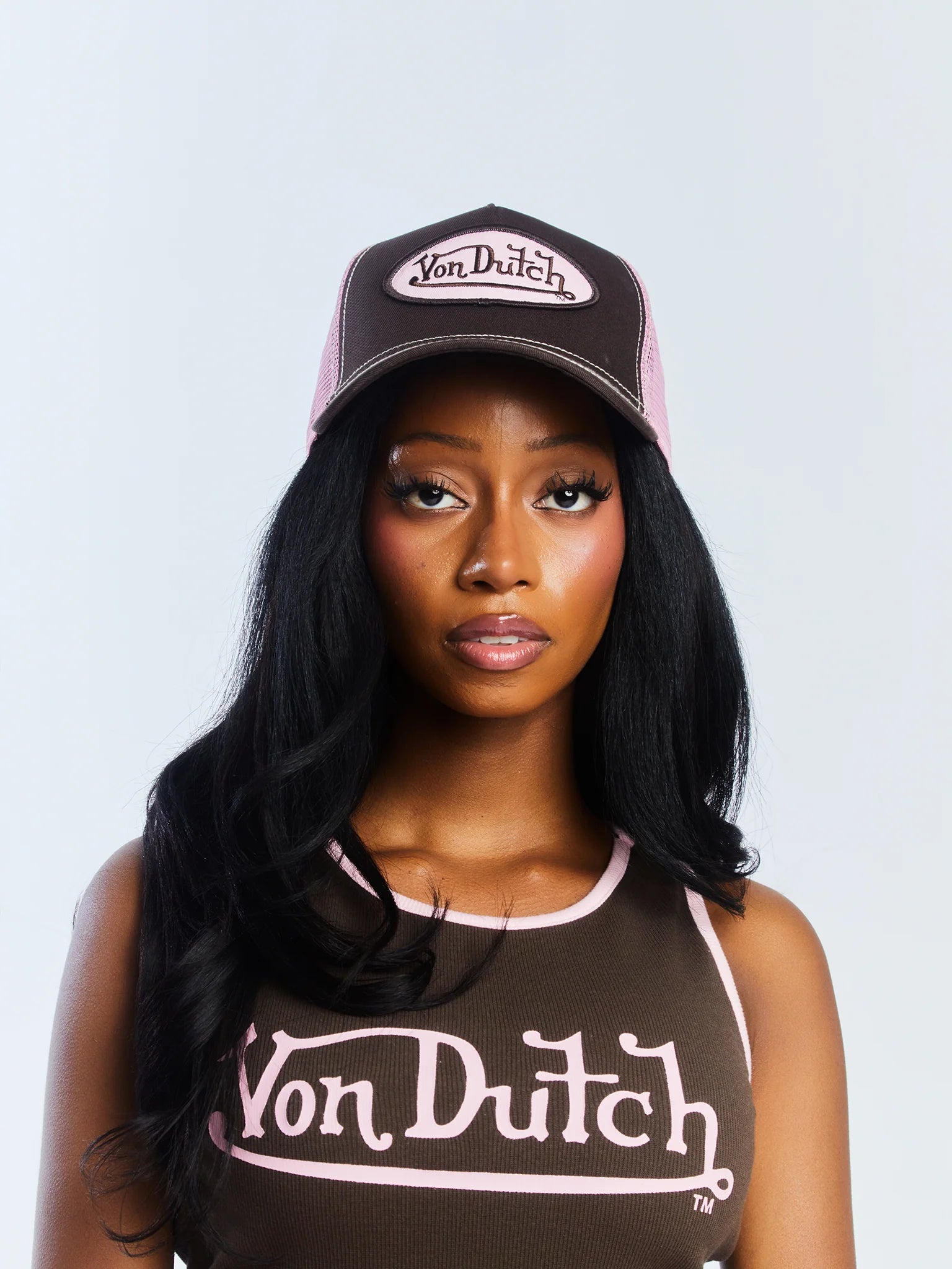 Von Dutch Brown & Pink Classic Trucker Hat