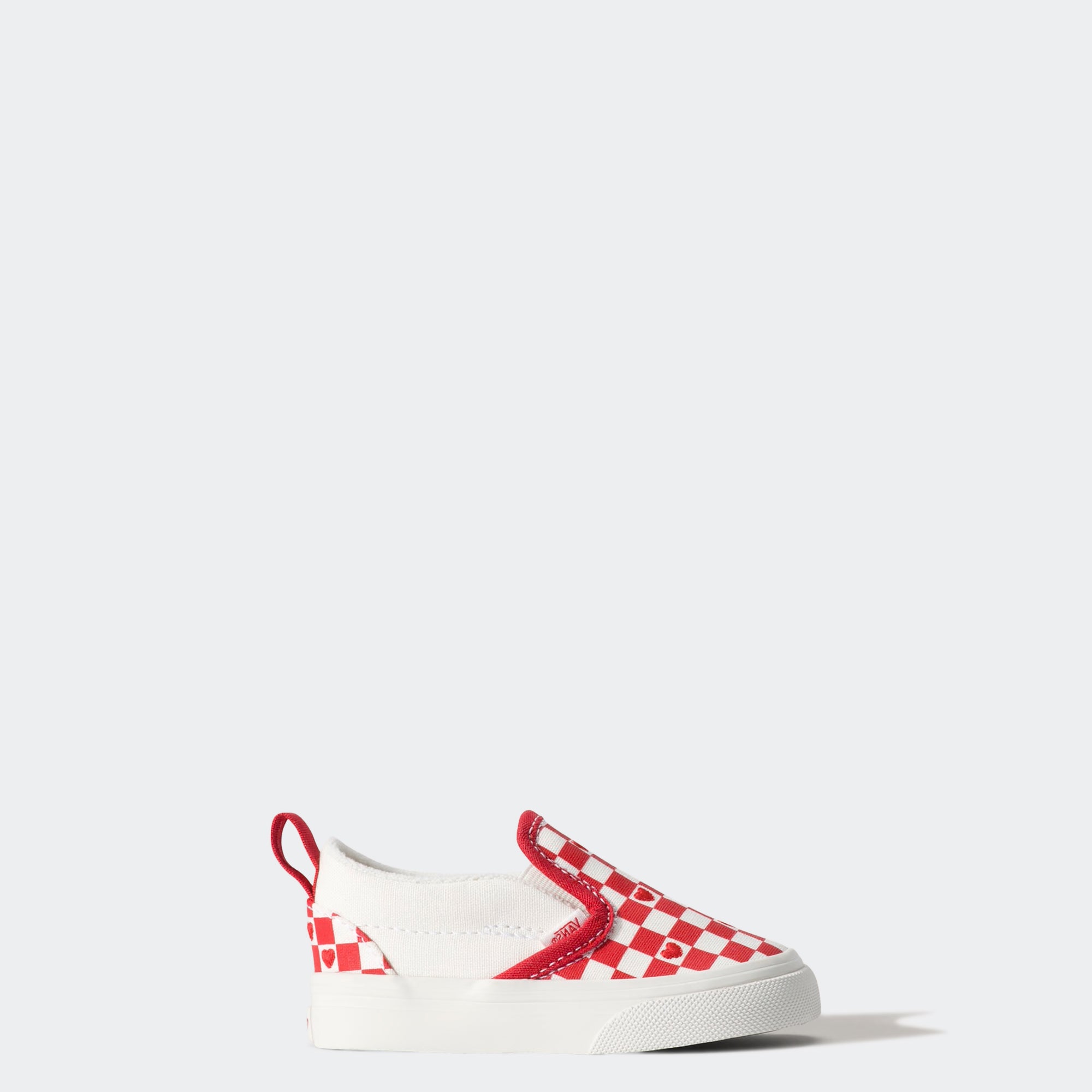 Toddler Vans Classic Slip-On V Checkerboard Shoes Racing Red / True White