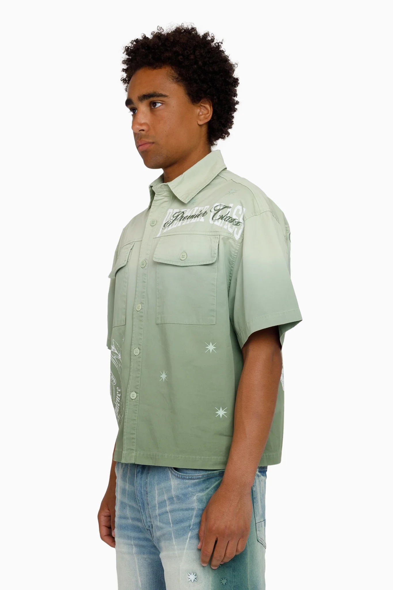 Men's Smoke Rise Premier Class Short Sleeve Button Down Shirt Dewkist