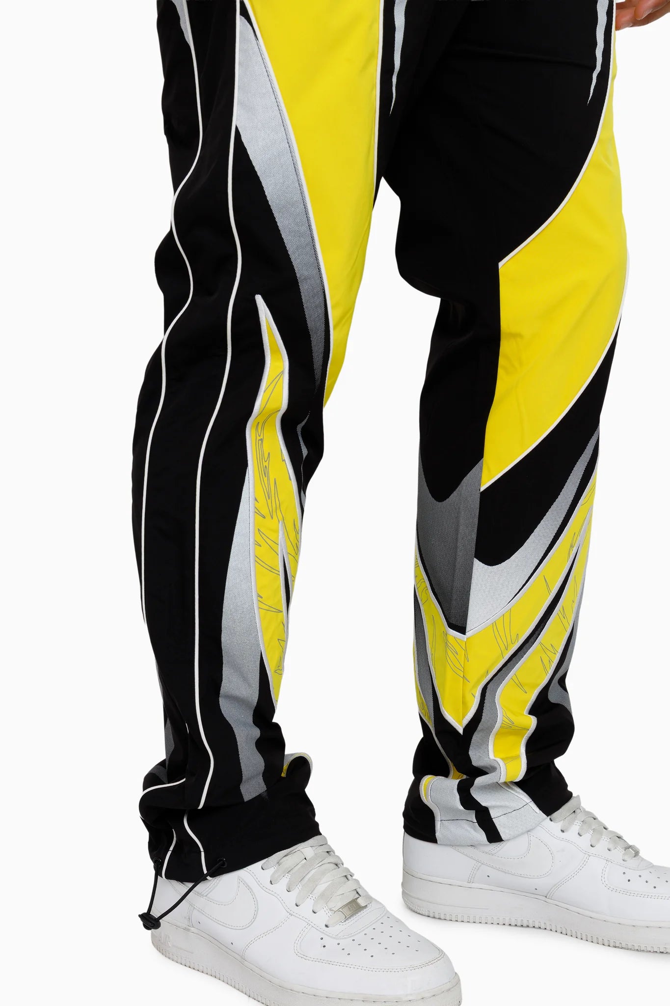 Men's Smoke Rise Rising Colorblock Windbreaker Pants Cyber Yellow