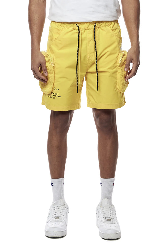 Men's Smoke Rise Printed Nylon Utility Shorts Yellow