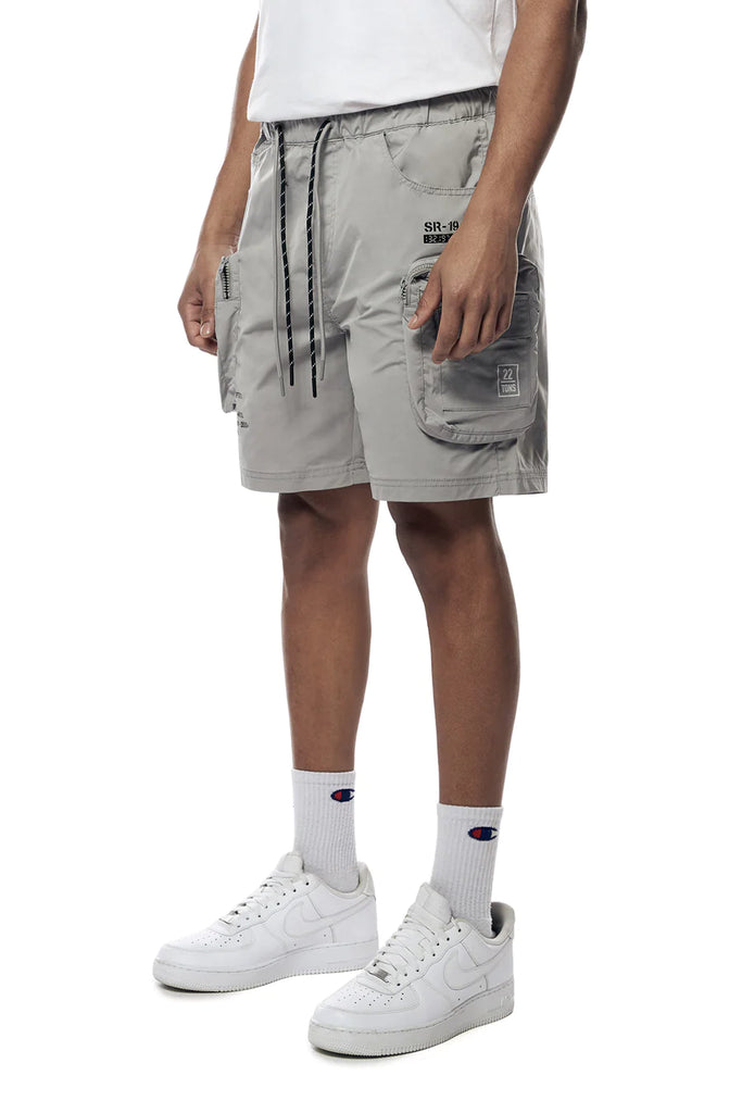 Men's Smoke Rise Printed Nylon Utility Shorts Grey
