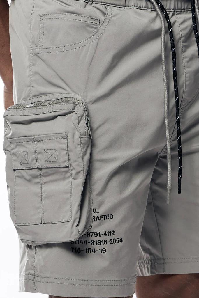 Men's Smoke Rise Printed Nylon Utility Shorts Grey