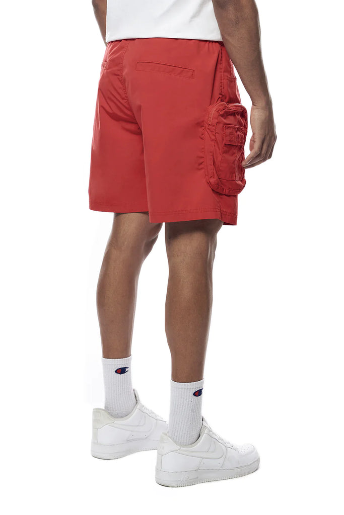 Men's Smoke Rise Printed Nylon Utility Shorts Red