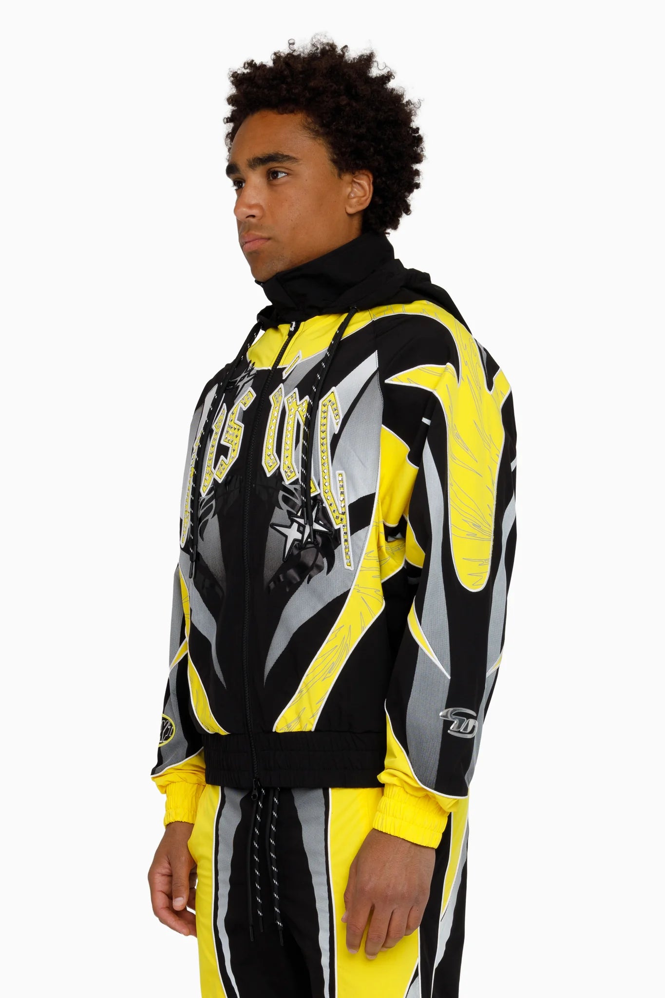 Men's Smoke Rise Rising Colorblock Windbreaker Jacket Cyber Yellow