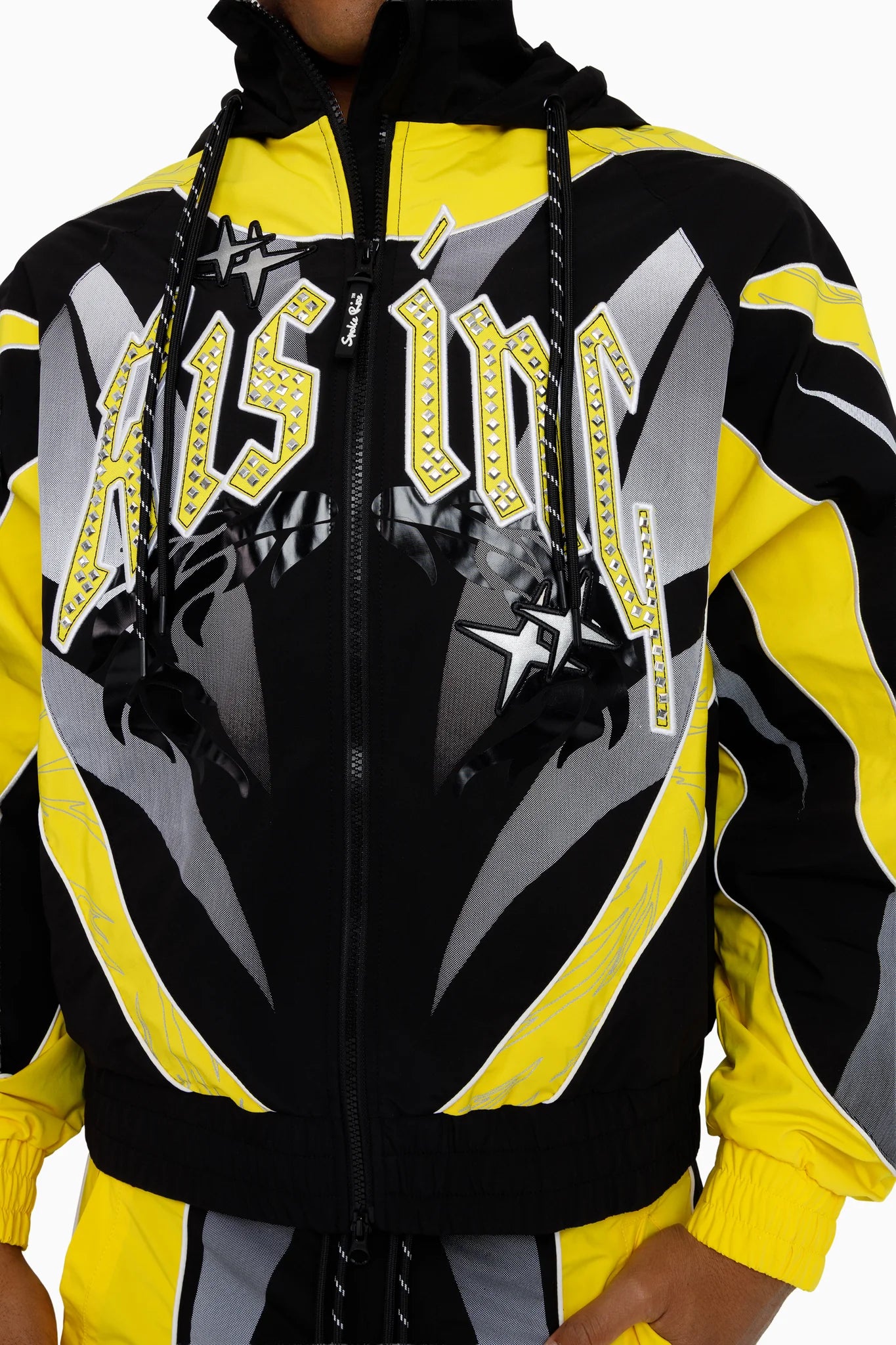 Men's Smoke Rise Rising Colorblock Windbreaker Jacket Cyber Yellow
