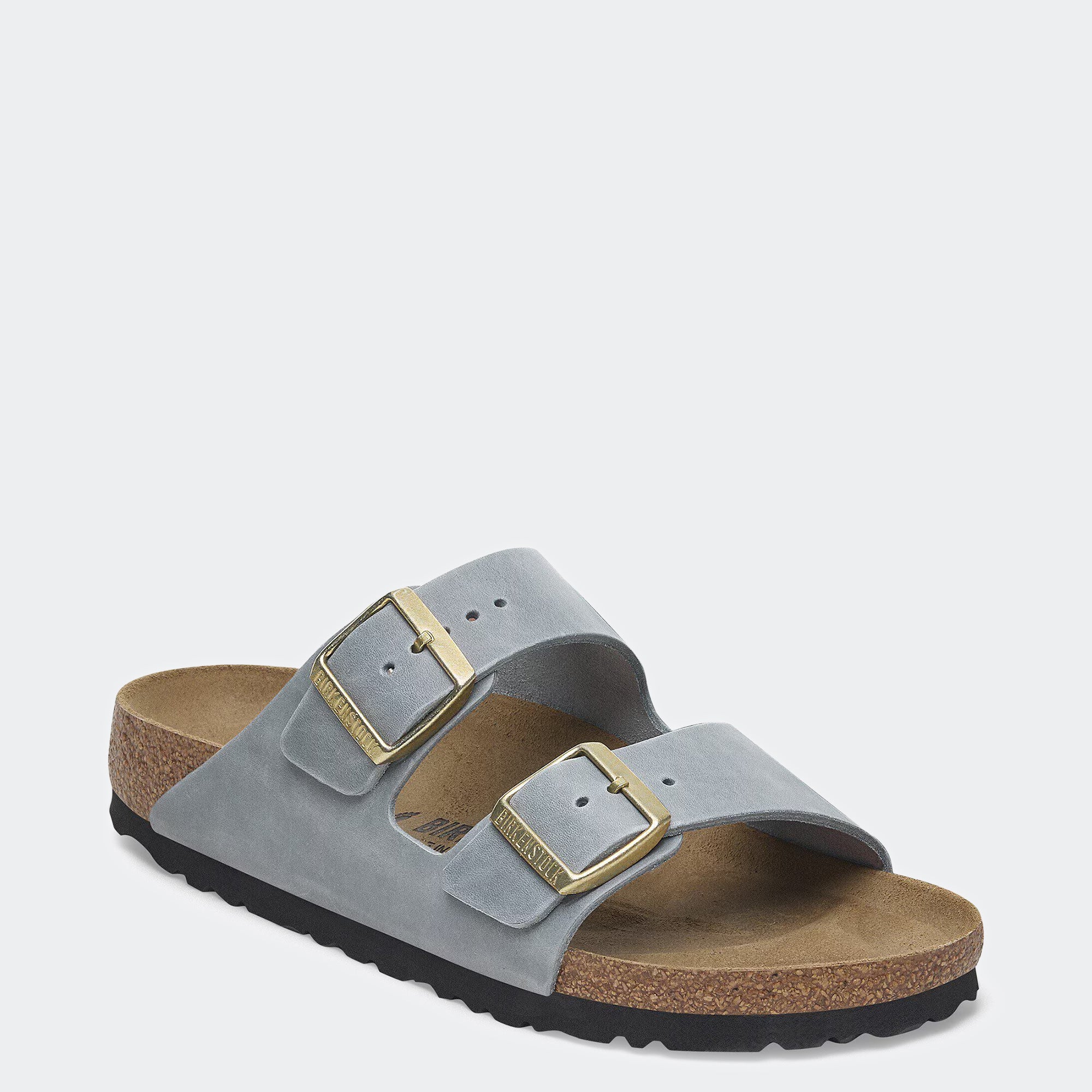 Women's BIRKENSTOCK Arizona Oiled Leather Gray | Chicago City Sports