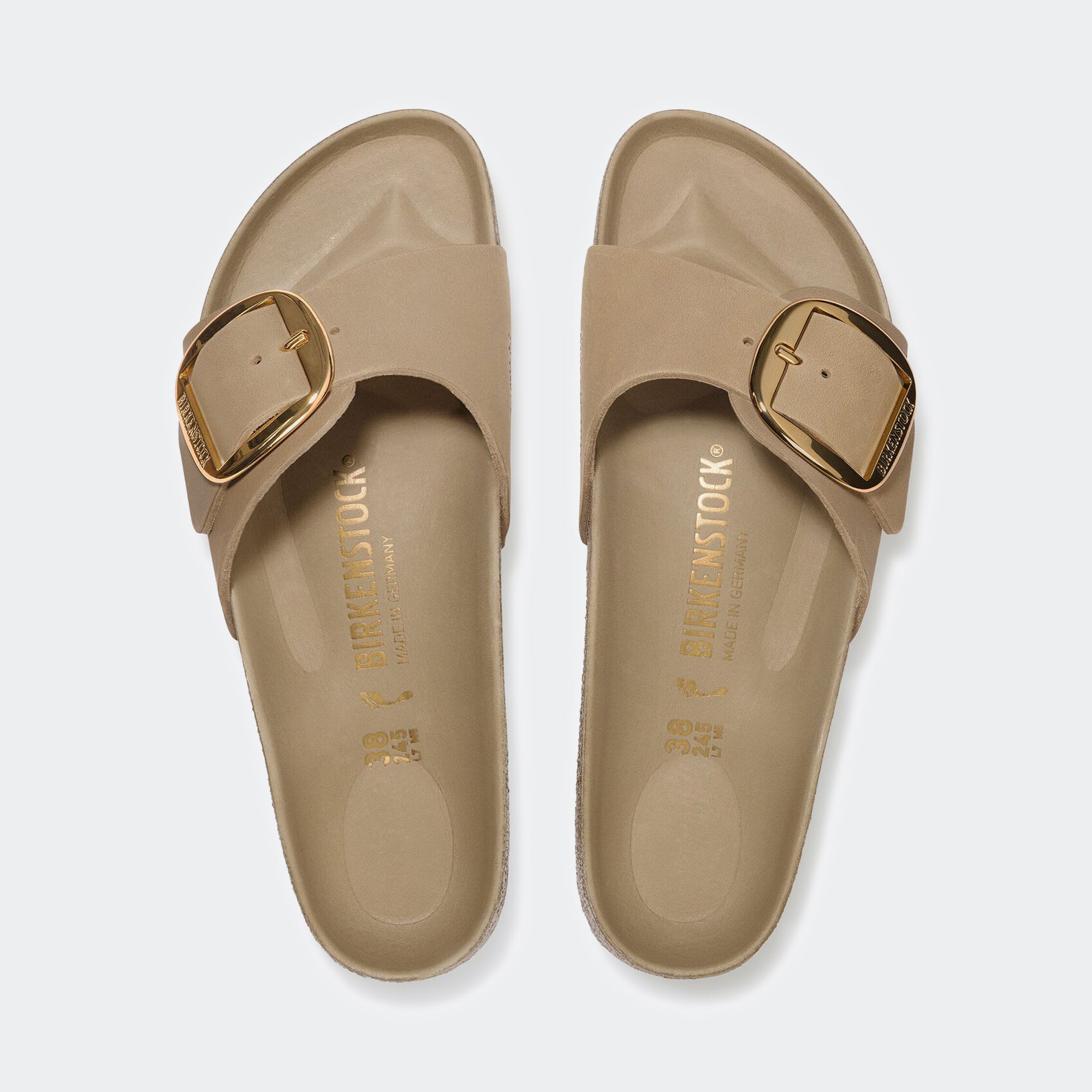 Women's BIRKENSTOCK Madrid Big Buckle Oiled Leather Tobacco Brown