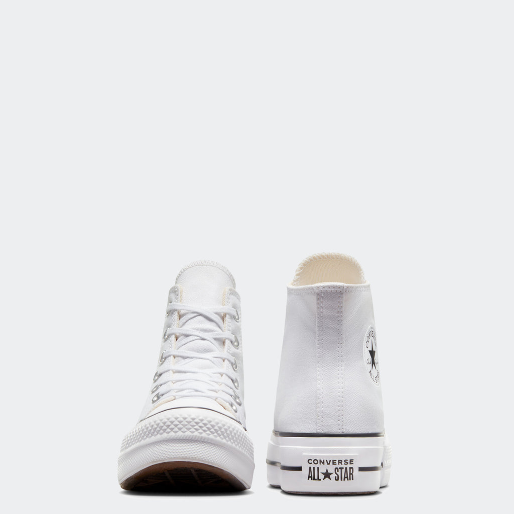 Women's Converse Canvas Platform Chuck Taylor All Star High Top Shoes White