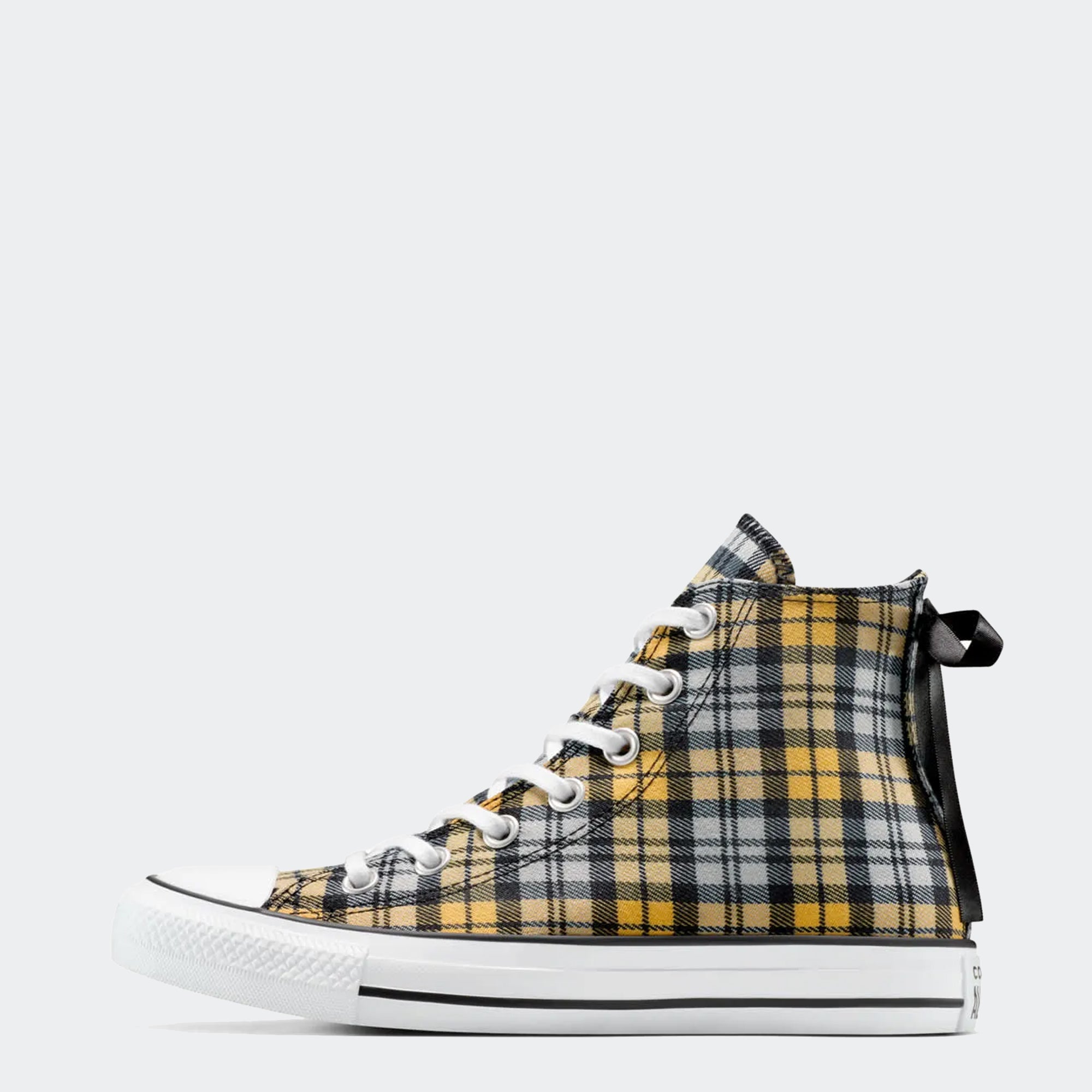 Women's Converse Chuck Taylor All Star High Yellow Plaid / Black / White