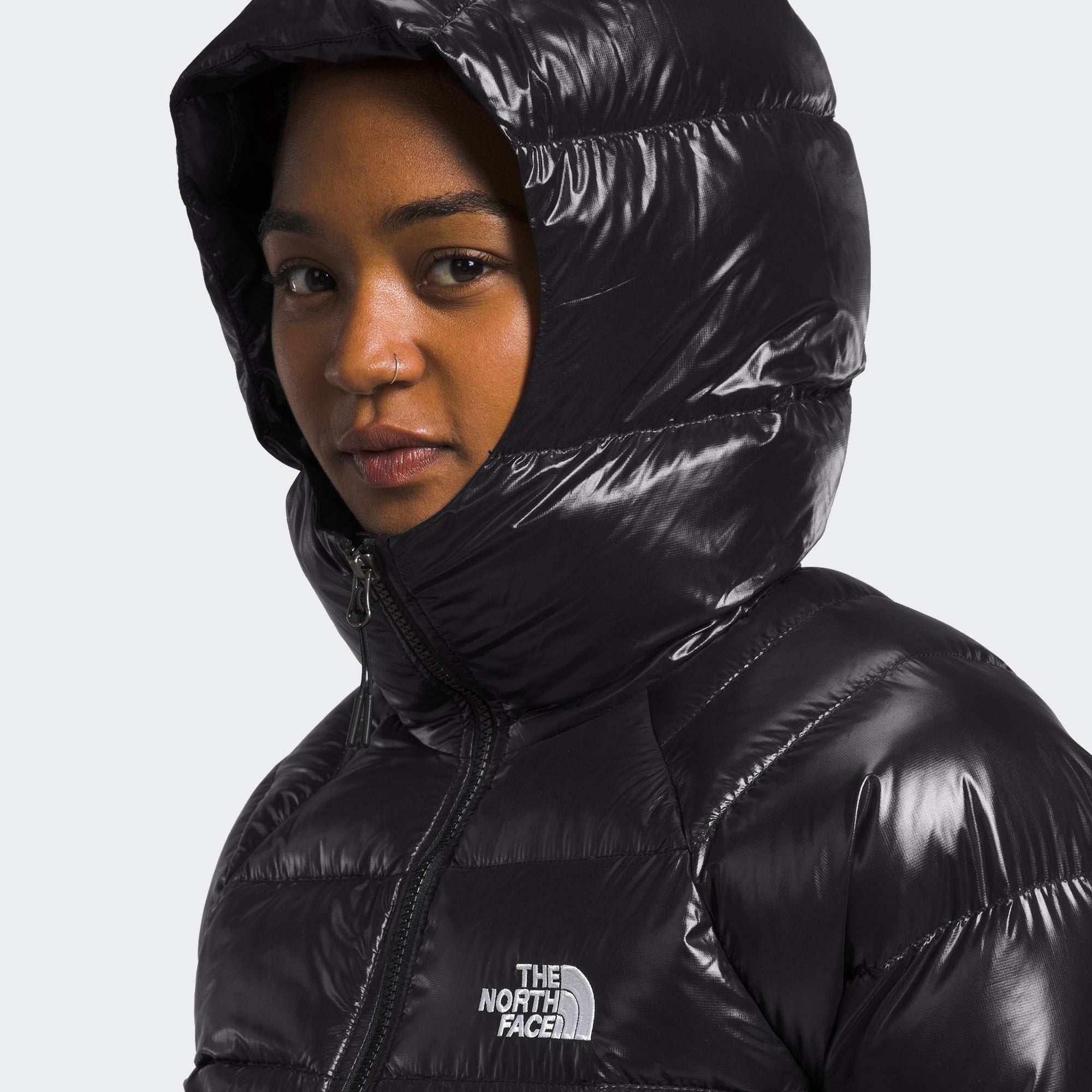Women's The North Face Hydrenalite Down Hoodie Jacket Black Shine