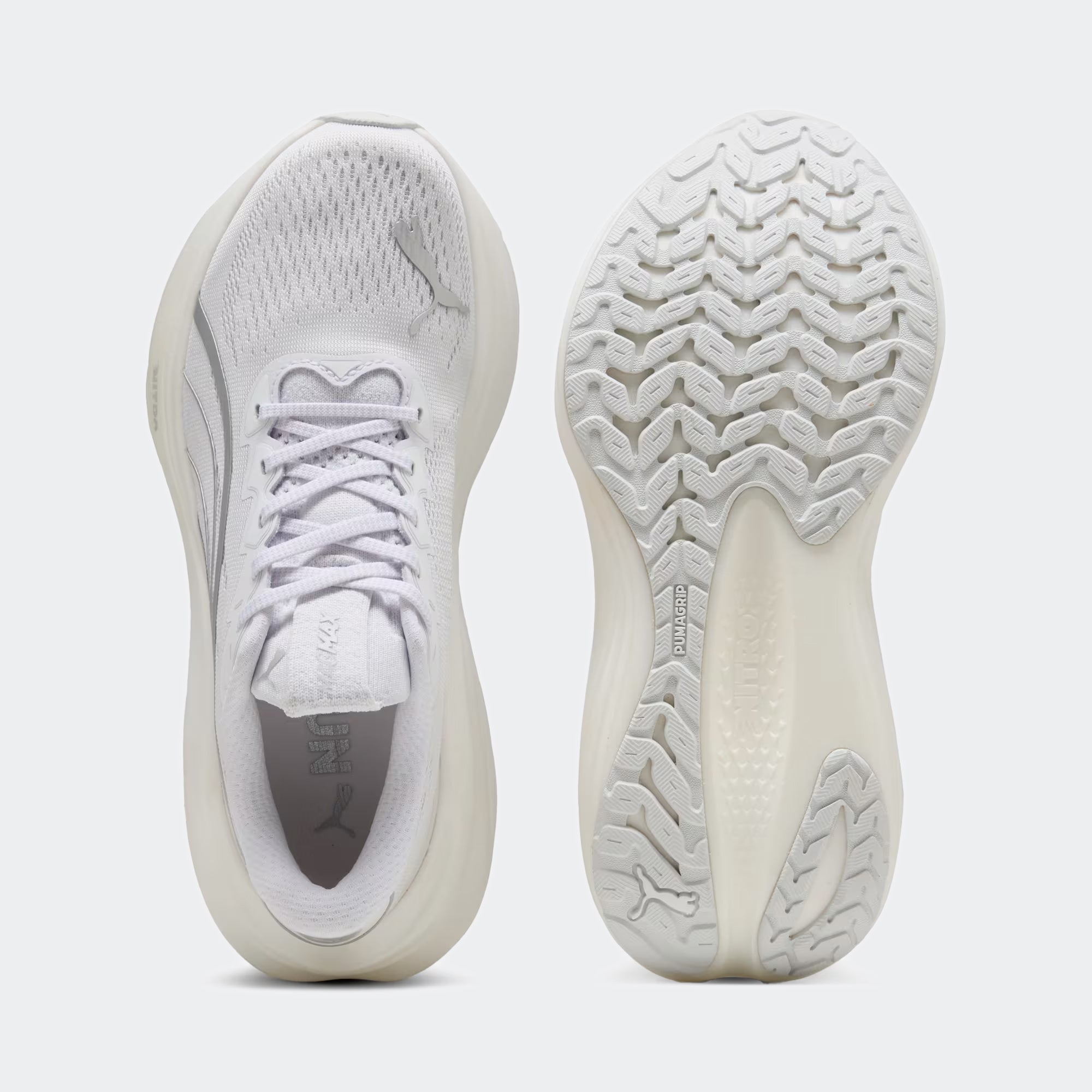 Women's PUMA MagMax NITRO Road Running Shoes White / Silver