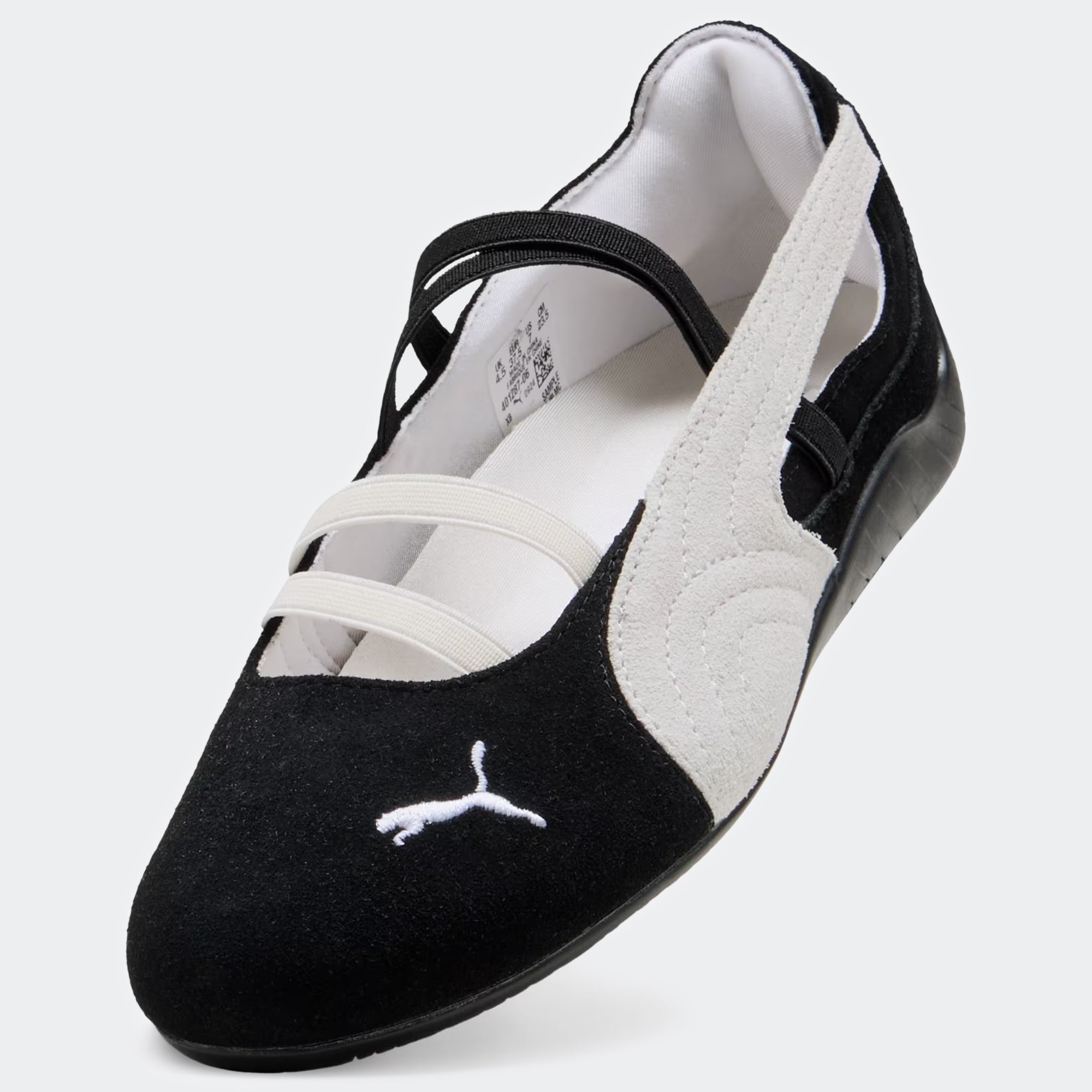 Women's PUMA Speedcat Ballet Suede Shoes Black/White