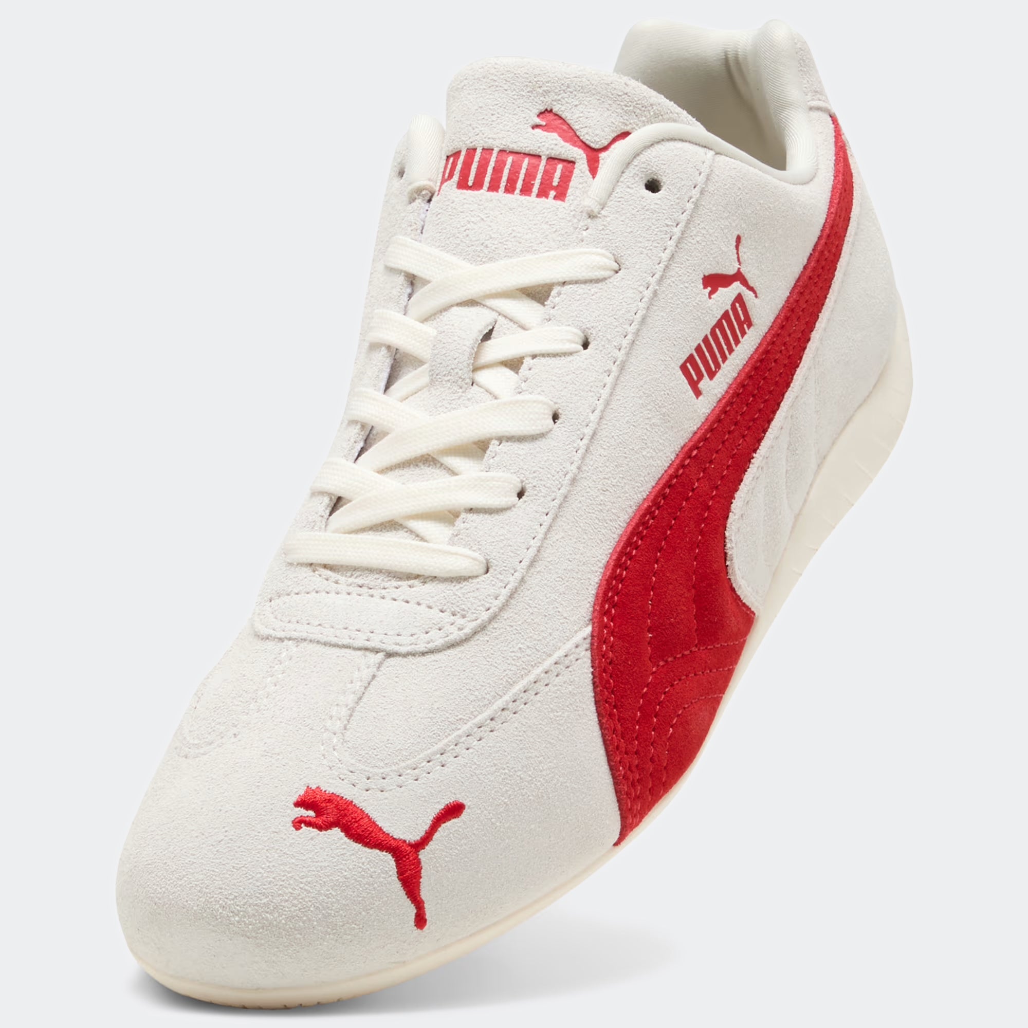 Women's PUMA Speedcat OG Shoes Vapor Gray / Red | Chicago City Sports