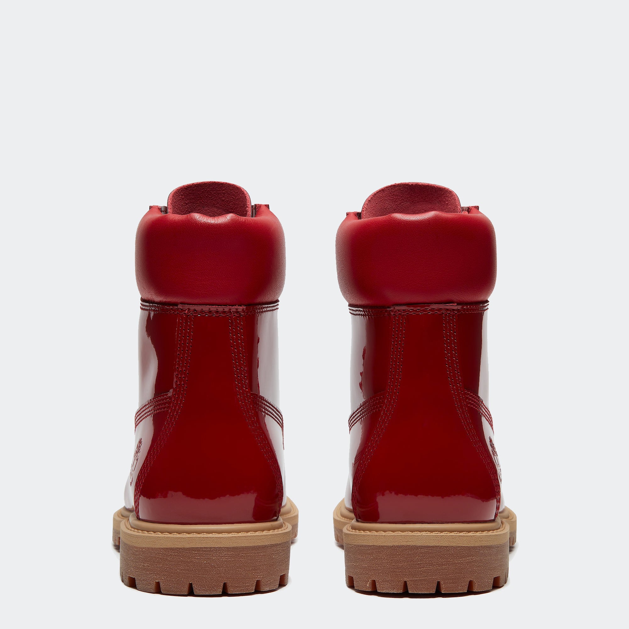 Women's Timberland Patent Leather Premium 6-Inch Waterproof Boots Red