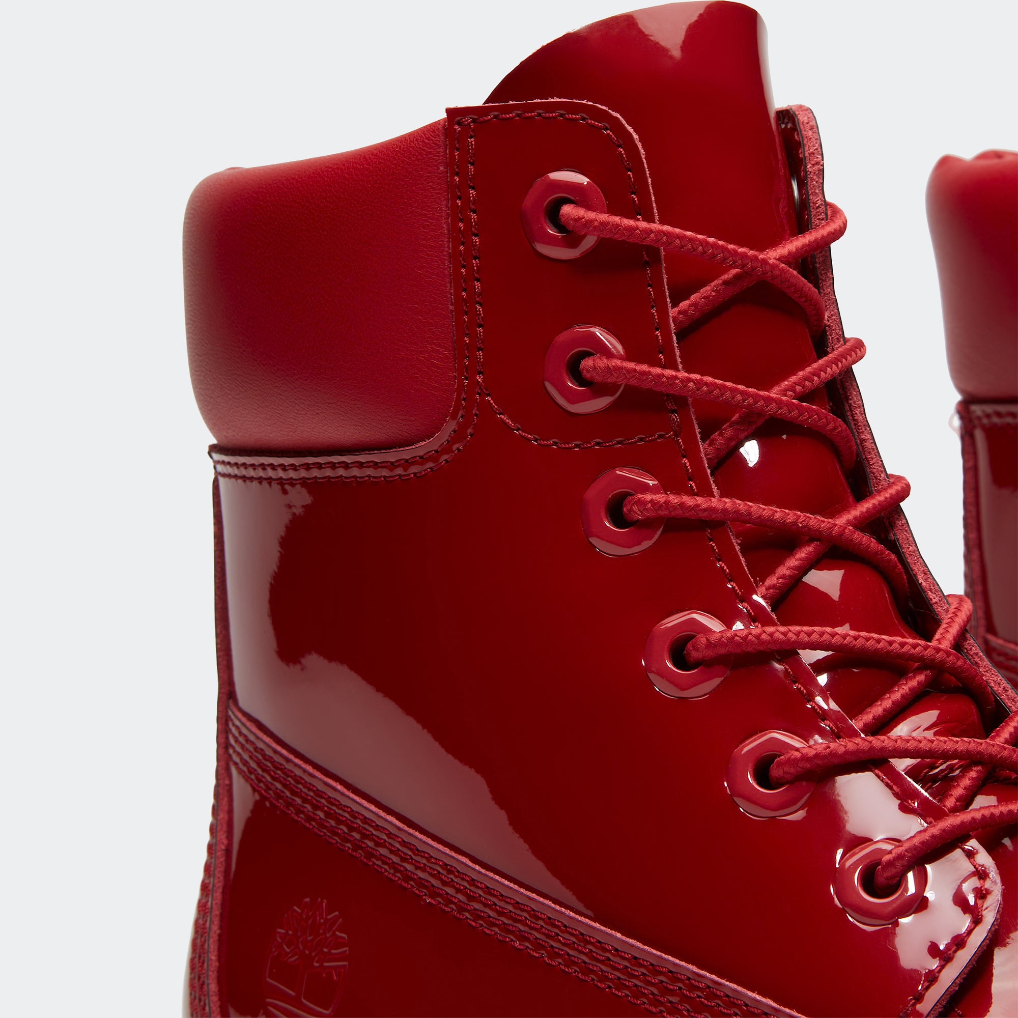Women's Timberland Patent Leather Premium 6-Inch Waterproof Boots Red