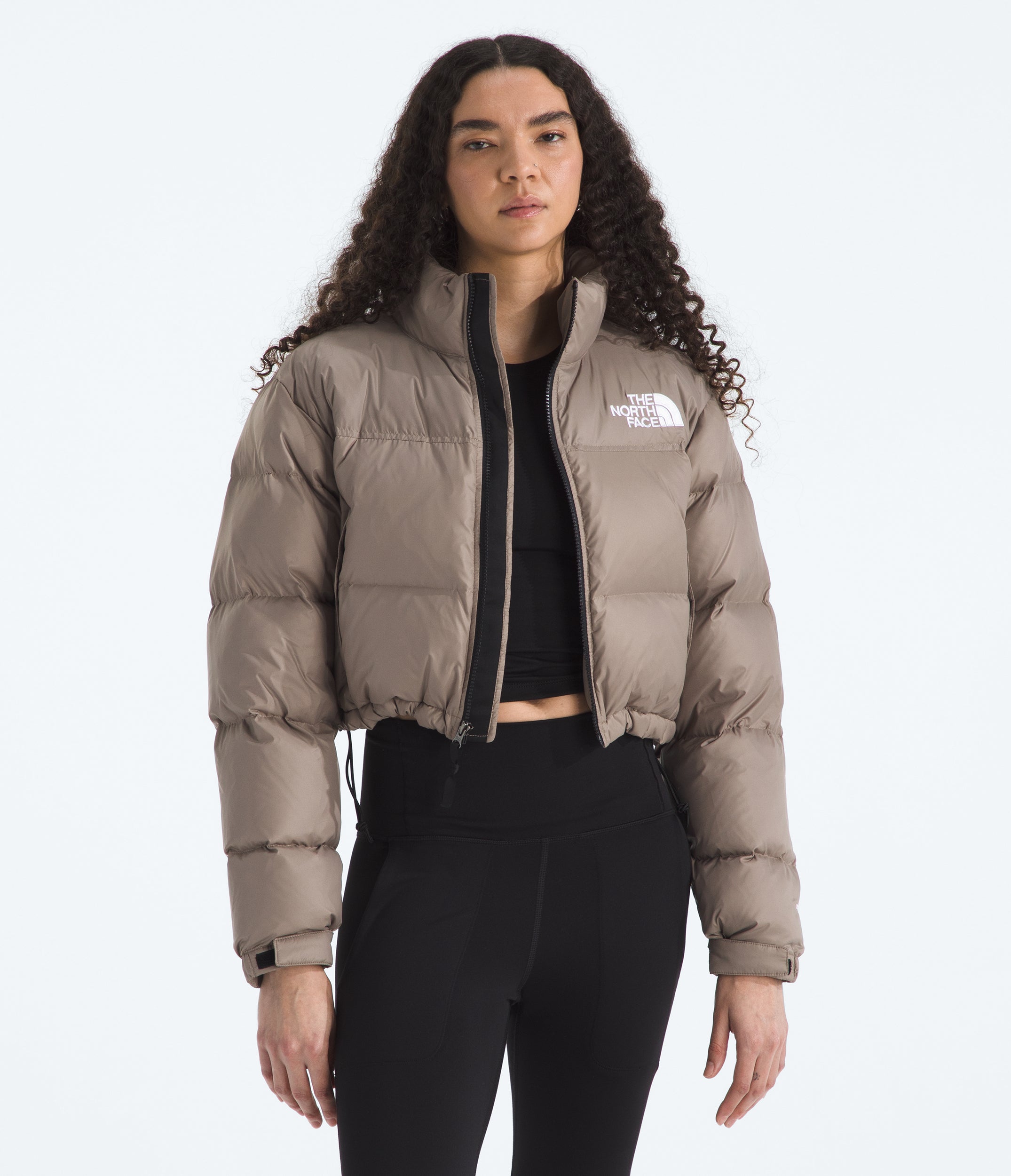 Women's The North Face Nuptse Short Jacket Mocha Brown