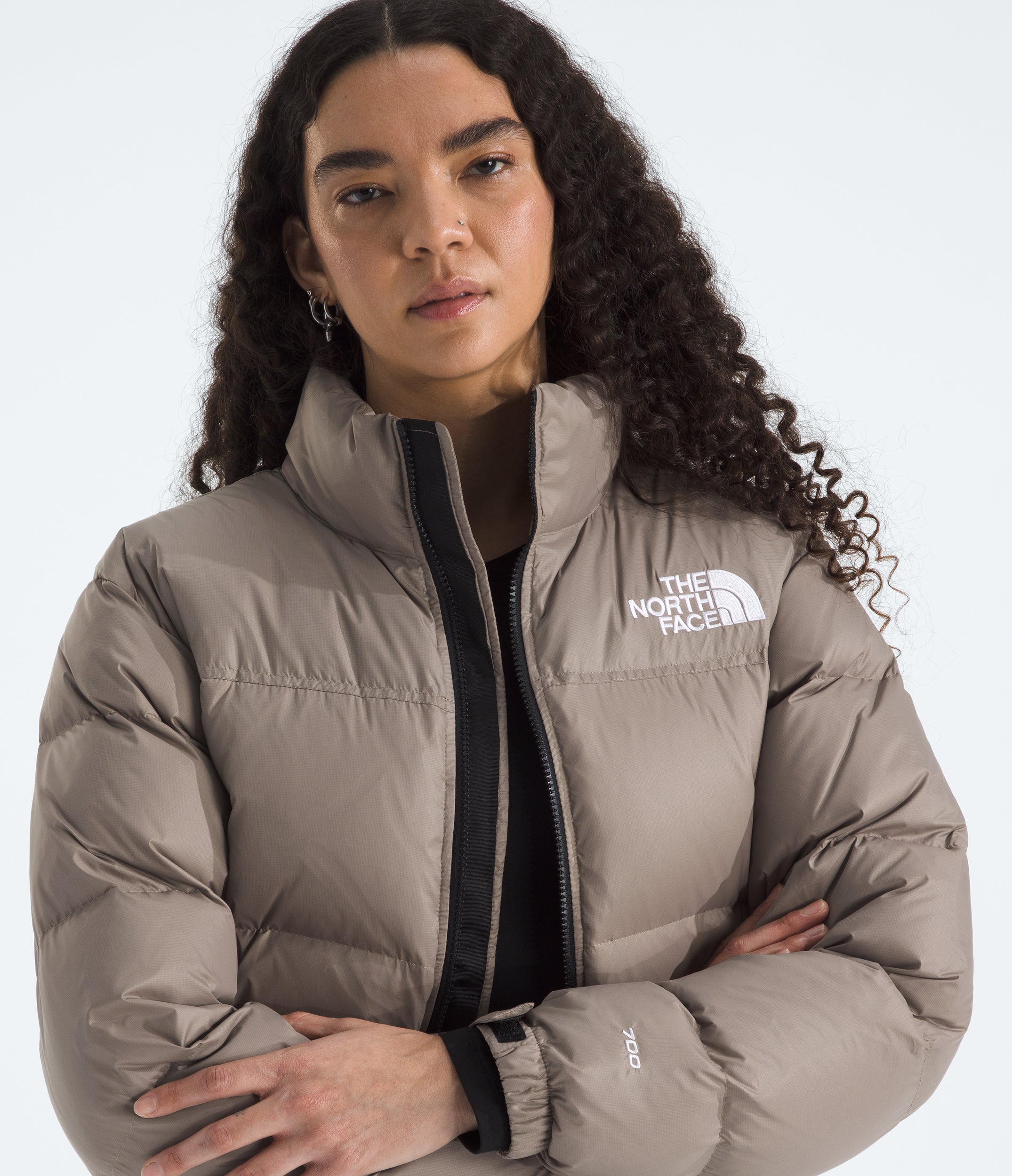 Women's The North Face Nuptse Short Mocha Brown | Chicago City Sports