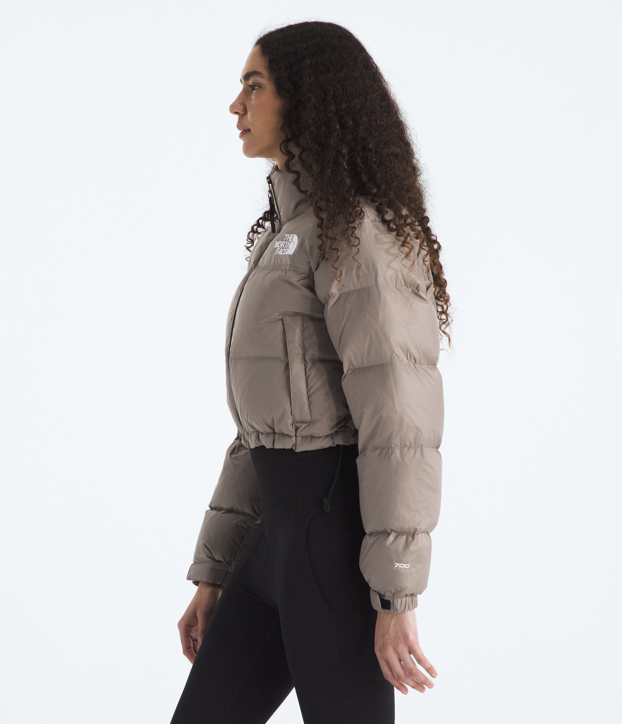 Women's The North Face Nuptse Short Jacket Mocha Brown