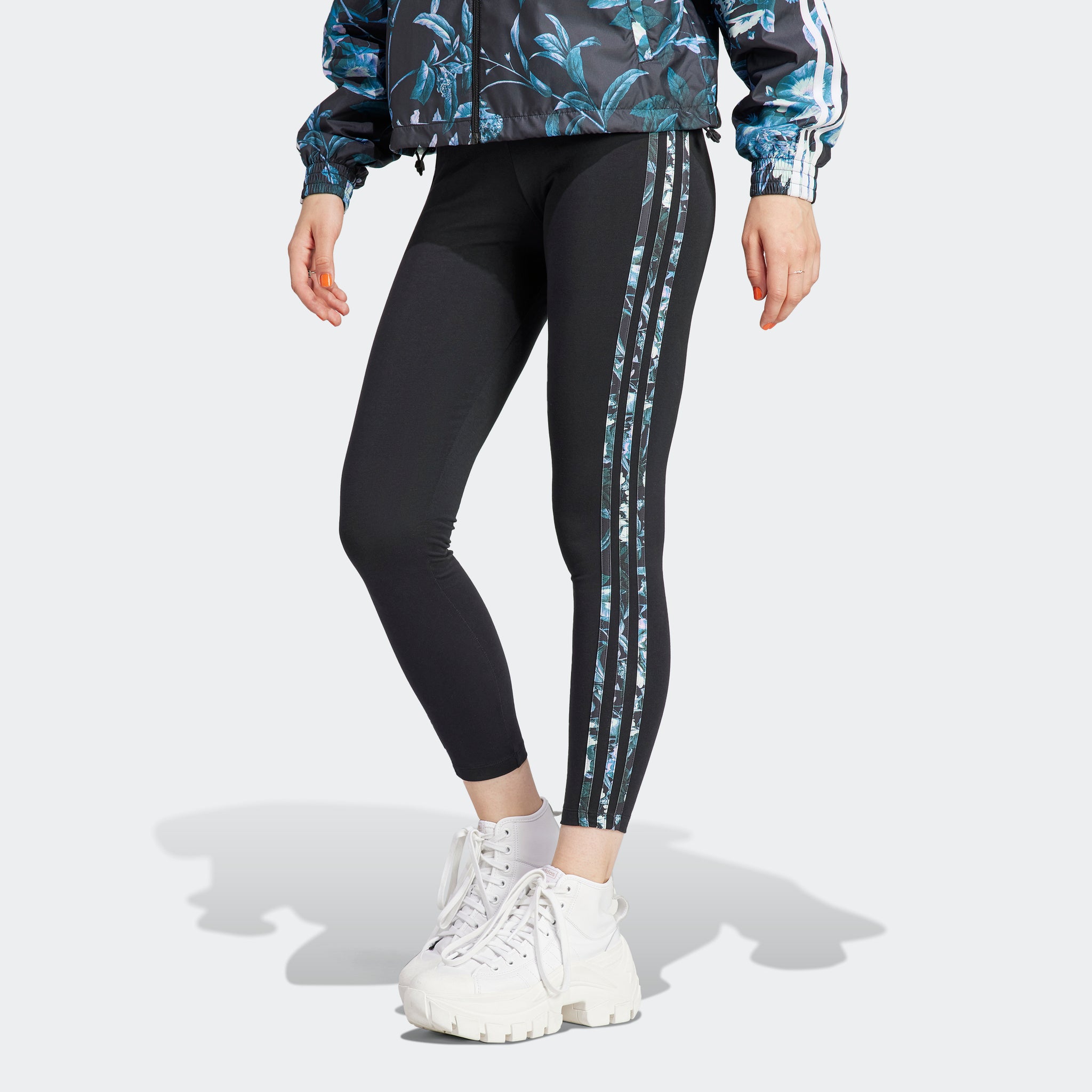 Adidas Originals Floral Burst T-Shirt and Leggings Set outlet Women's Size Medium