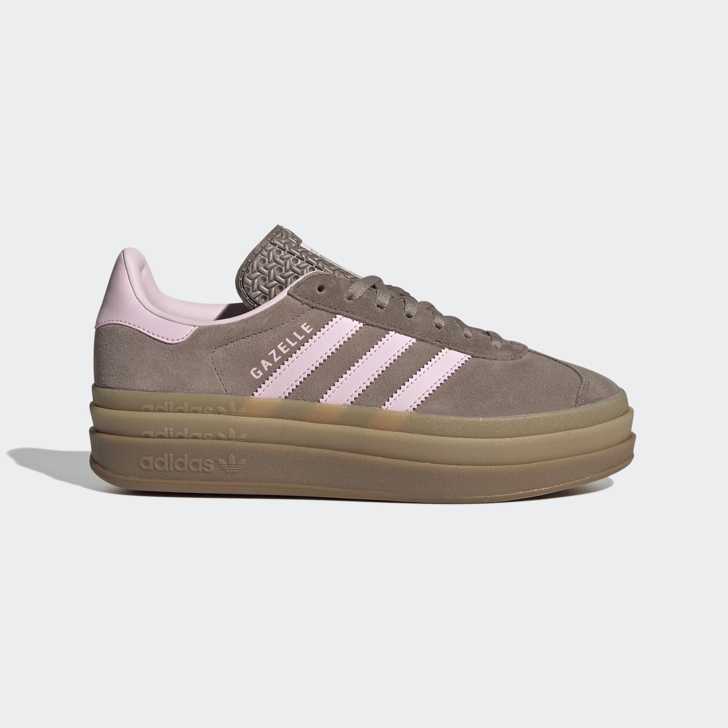 Women's adidas Originals Gazelle Bold Shoes Trace Brown / Clear Pink / Earth Strata