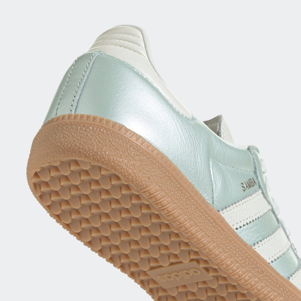 Women's adidas Originals Samba OG Shoes Linen Green Metallic