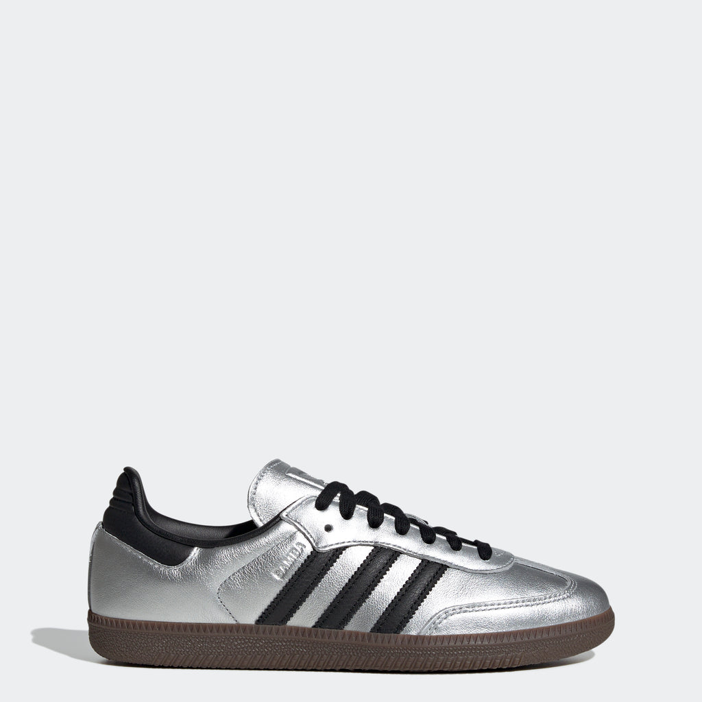 Women's adidas Originals Samba OG Shoes Silver Metallic