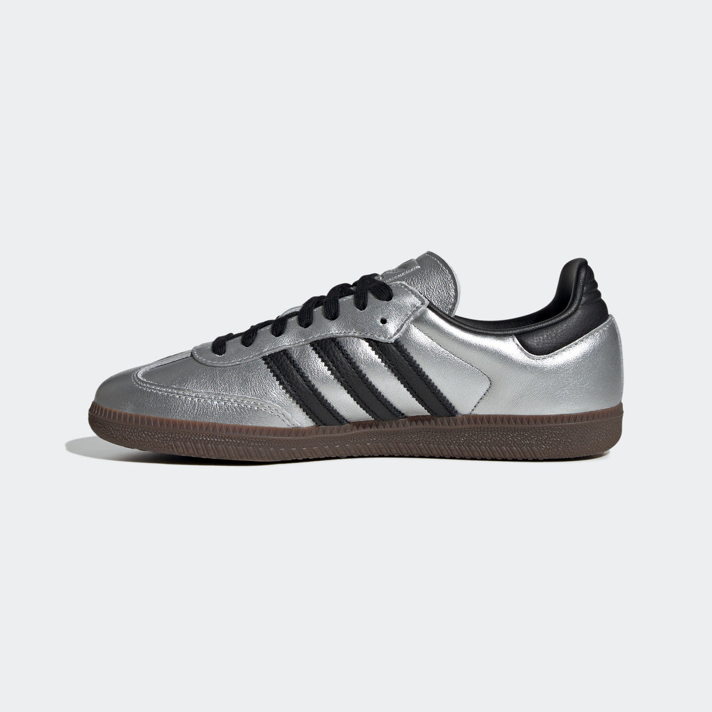 Women's adidas Originals Samba OG Shoes Silver Metallic