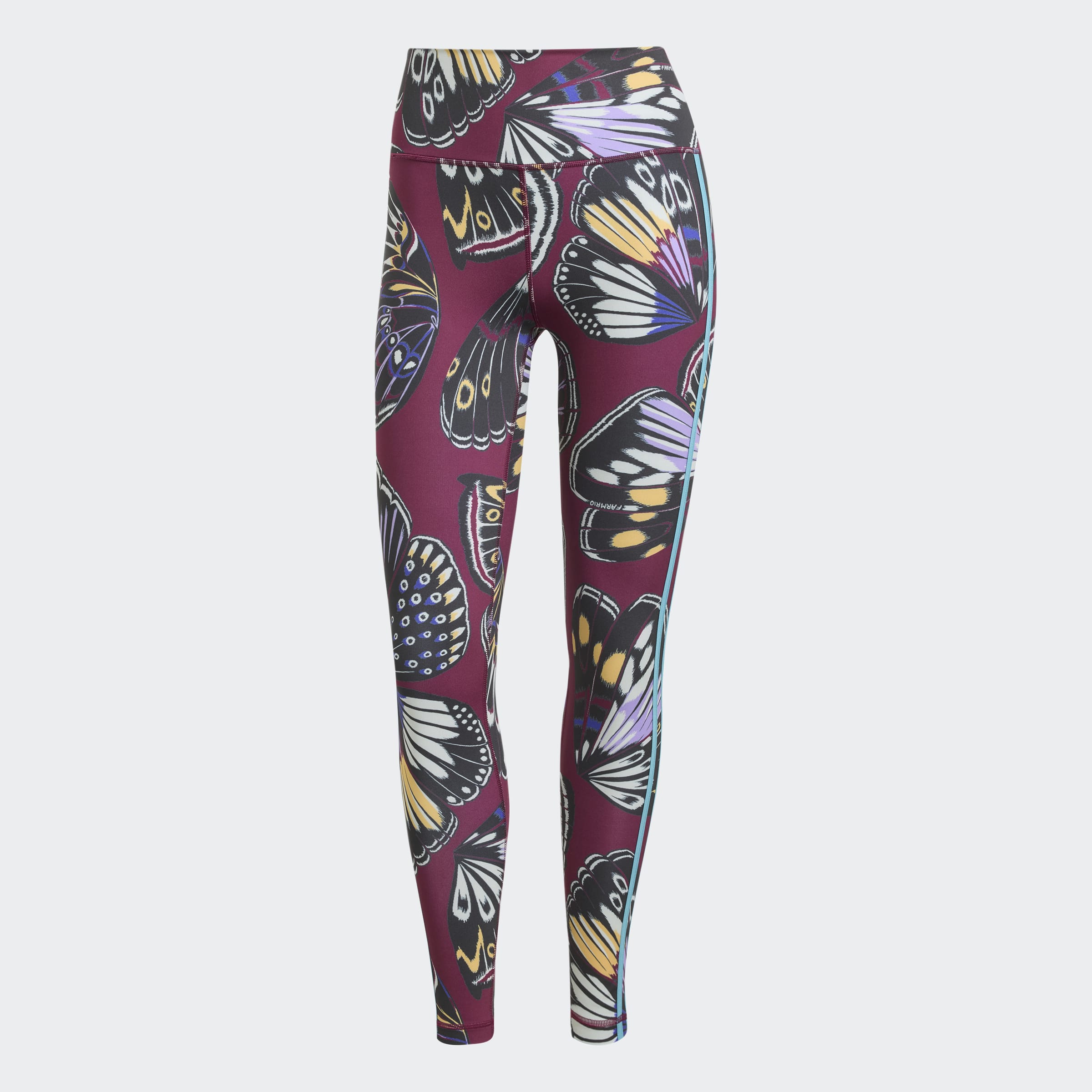 Women's adidas Workout x FARM 7/8 Leggings Black / Amazon Red / Energy Ink