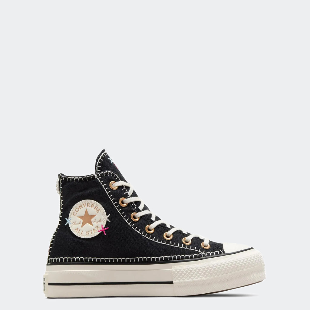 Women's Converse Chuck Taylor All Star Lift Crafted Stitching High Top Black