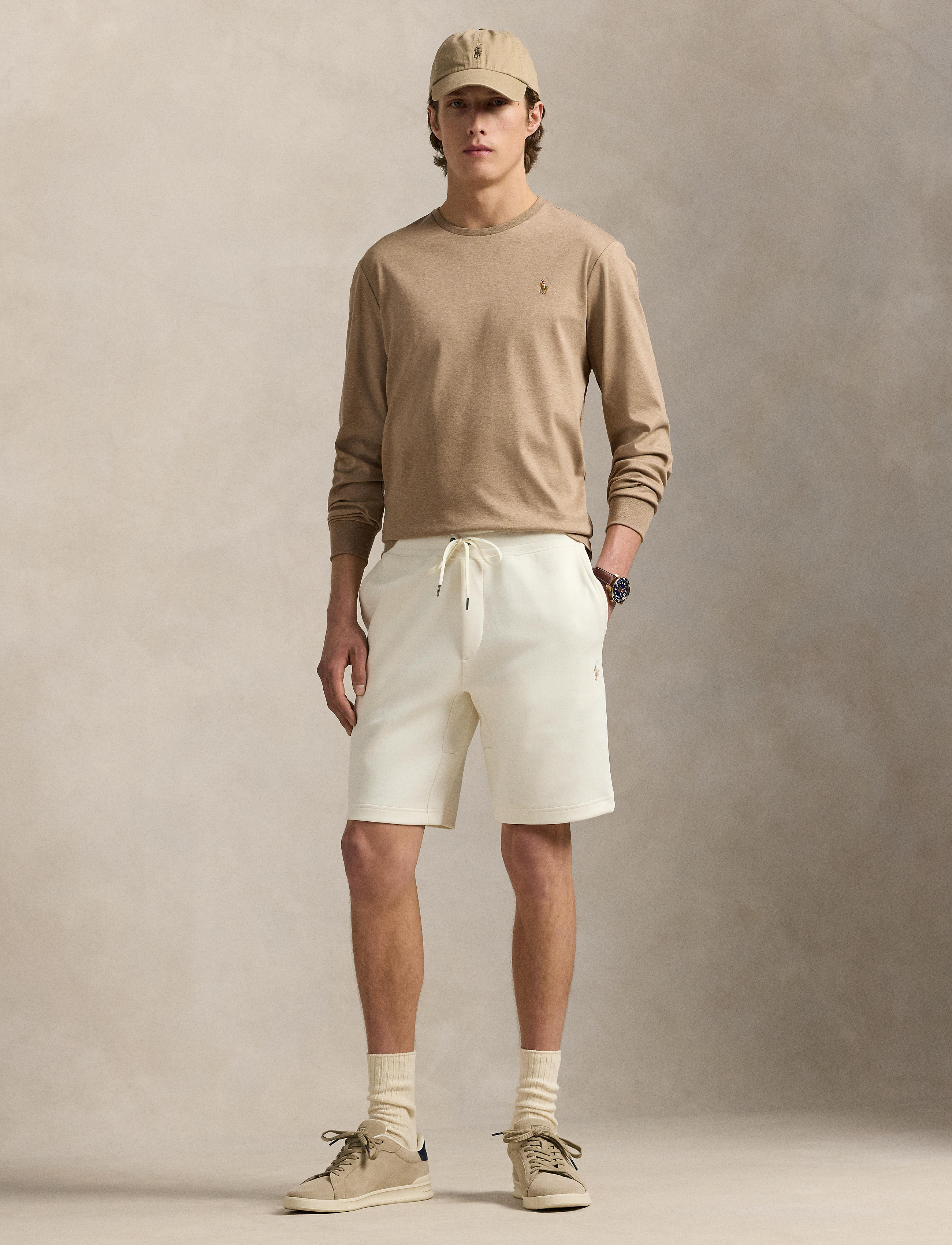 Men's Polo Ralph Lauren 9-Inch Double-Knit Short Pale Cream