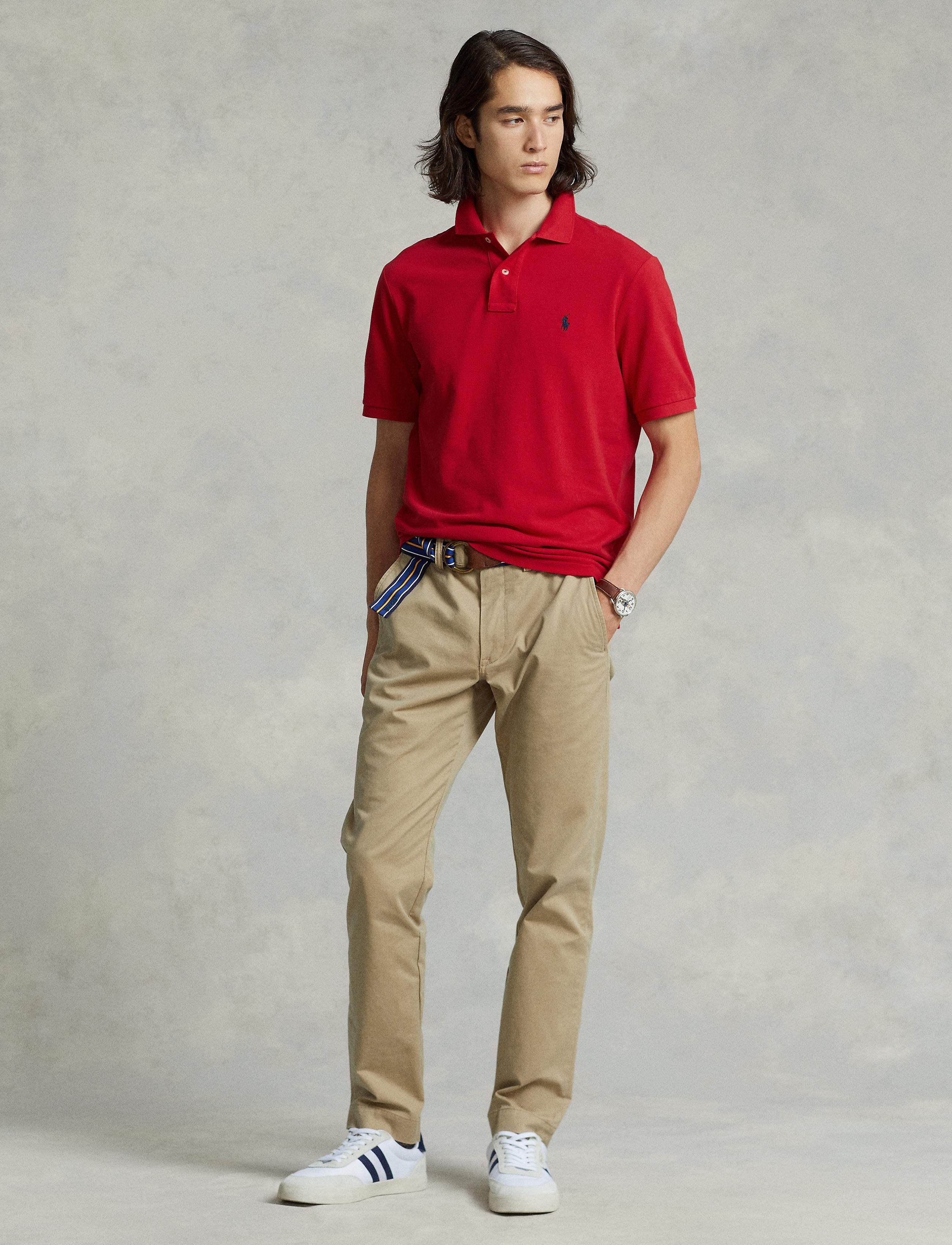 Polo Ralph Lauren Iconic Mesh Polo Shirt Red | Chicago City Sports